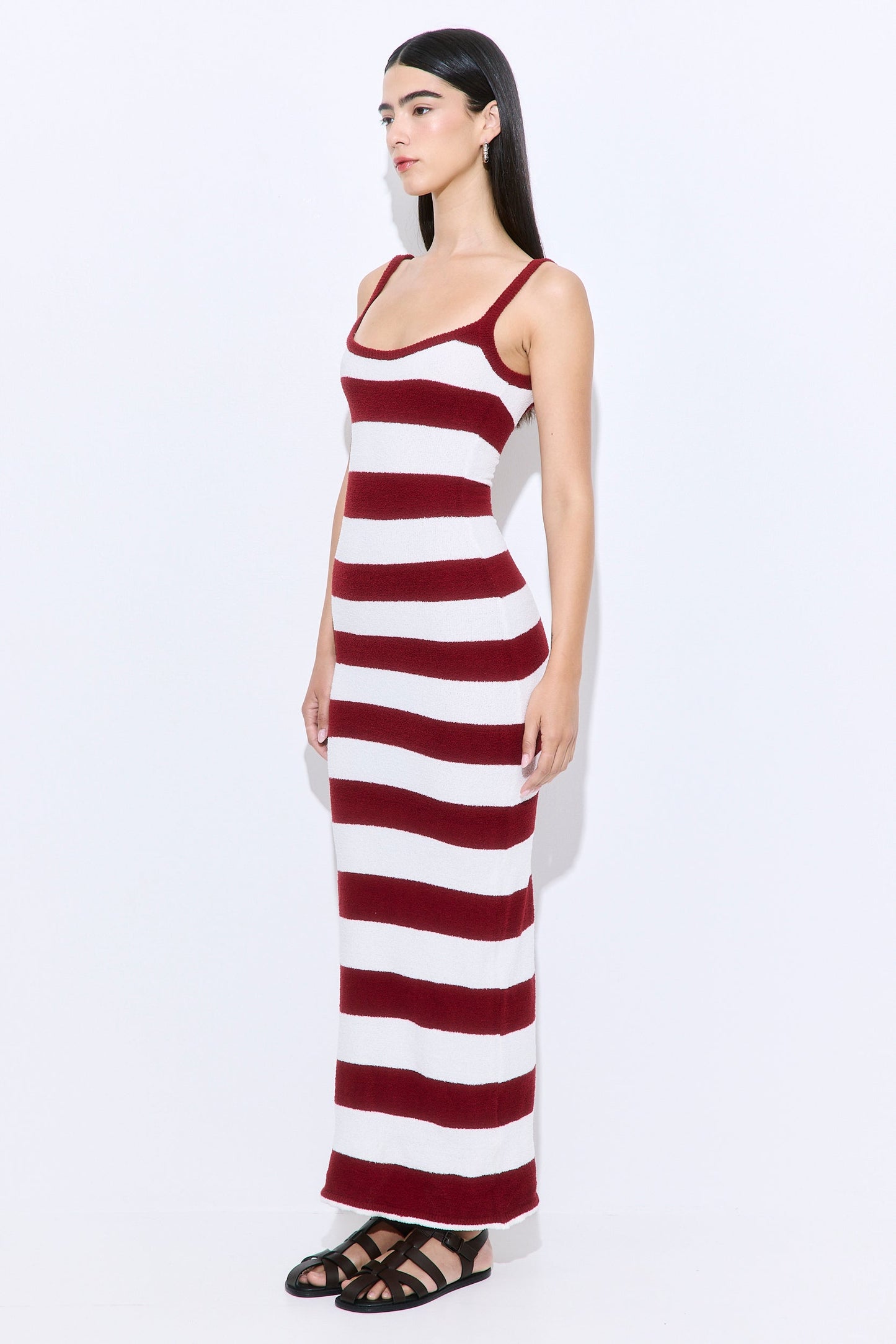 Boucle Strappy Maxi Dress