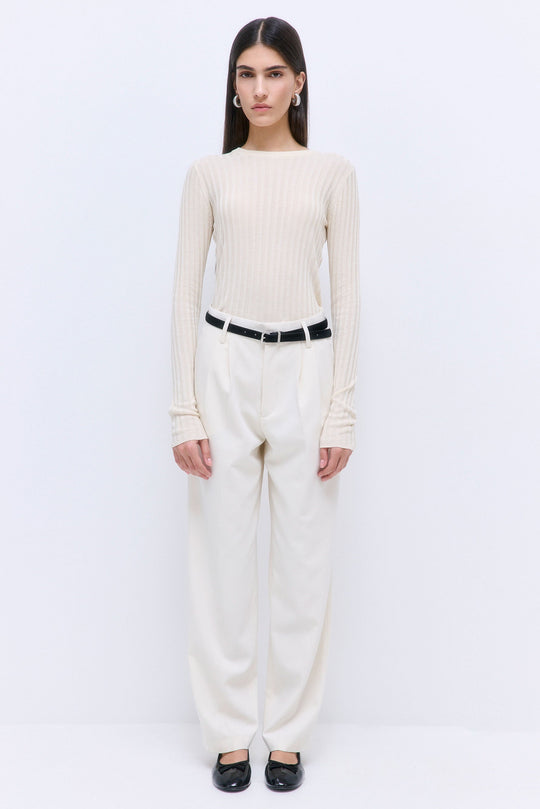 Wide Rib Crew Neck