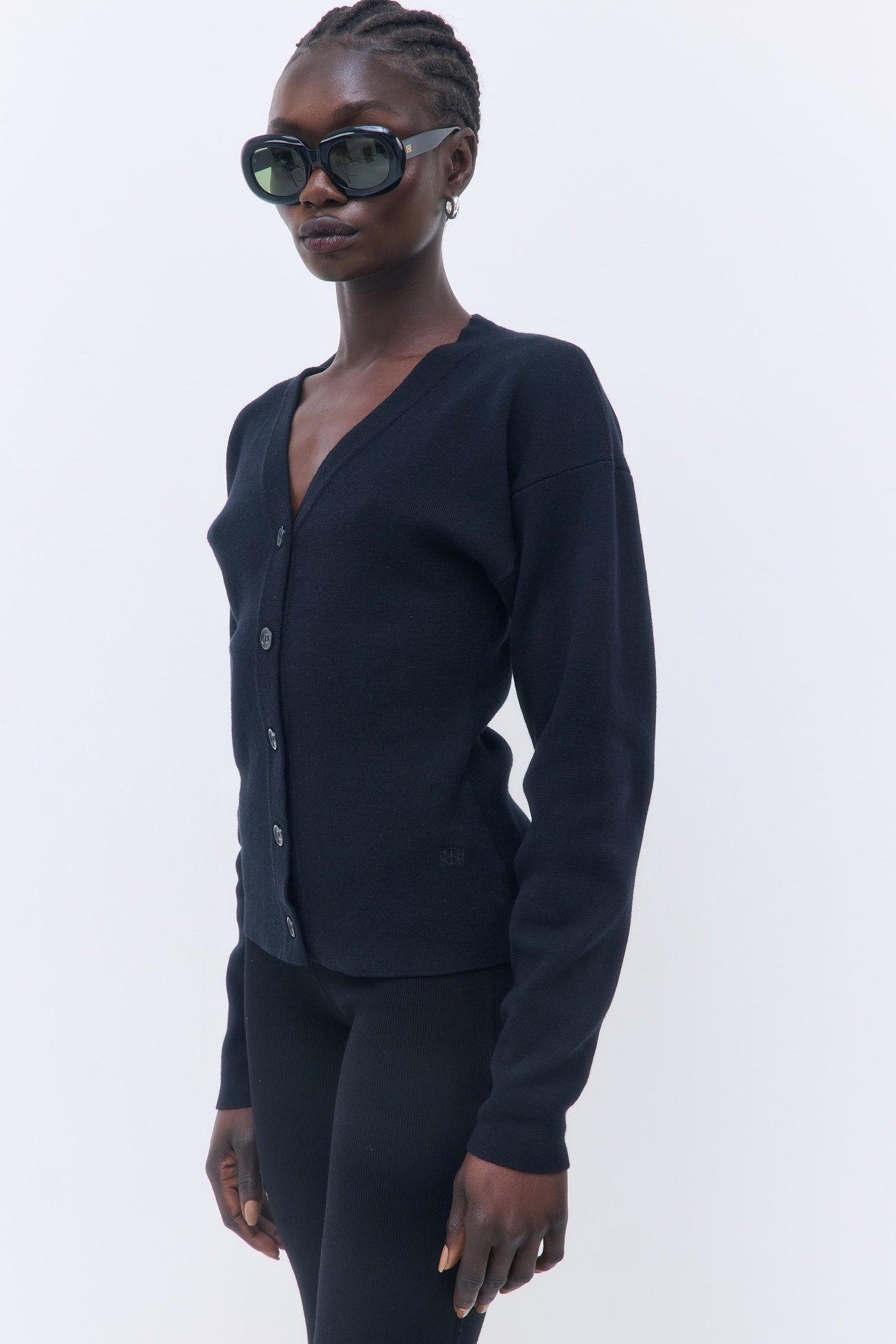 Cinched V Neck Cardigan