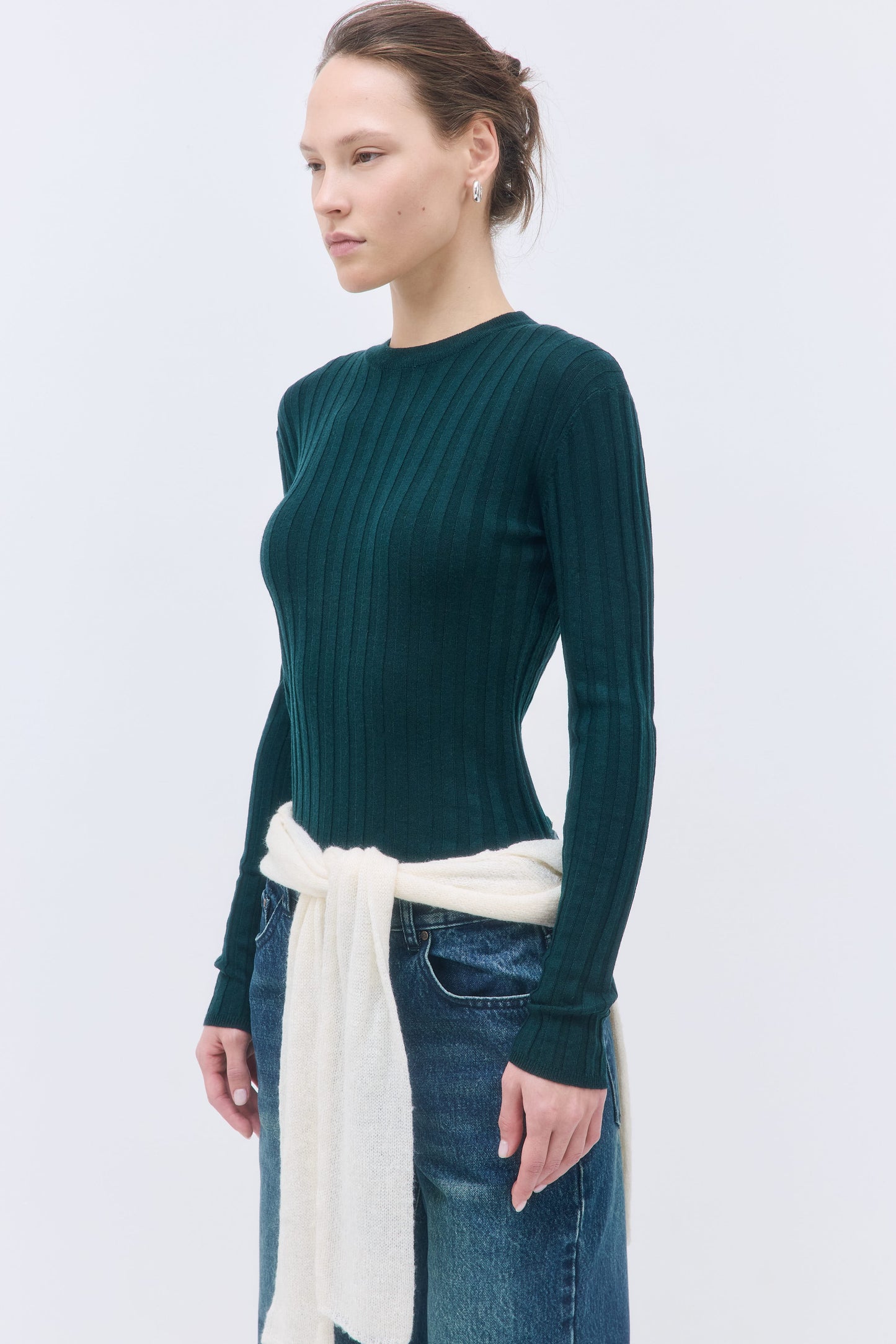 Soft Ribbed Crew Neck