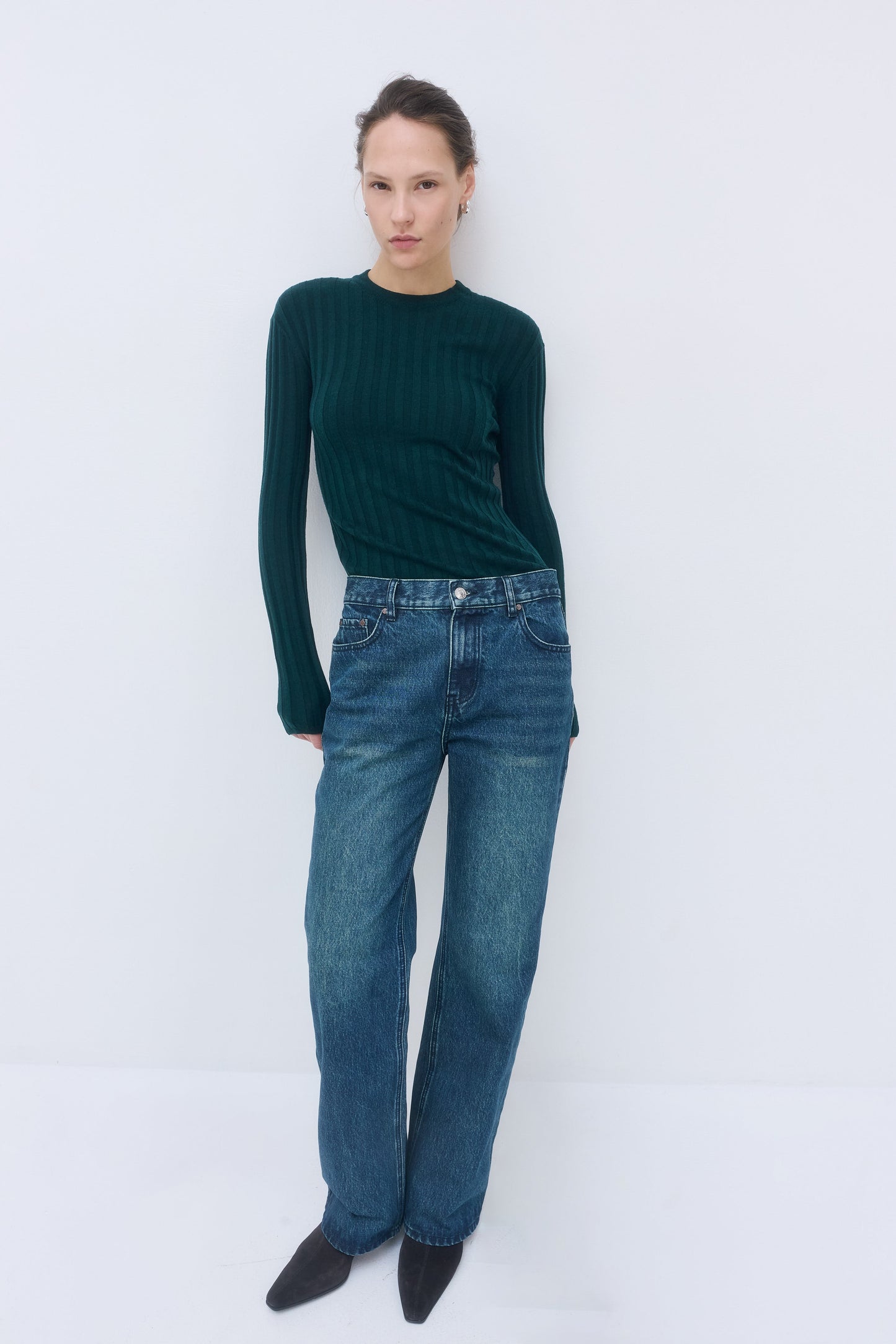 No.11| Mid Rise Full Length Baggy Denim