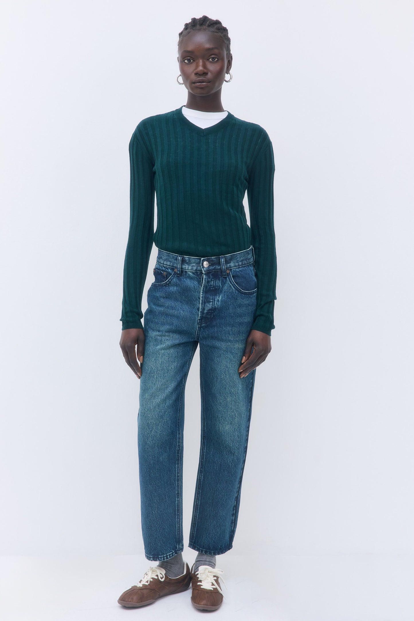 No.5| High Waist Straight Cropped Denim