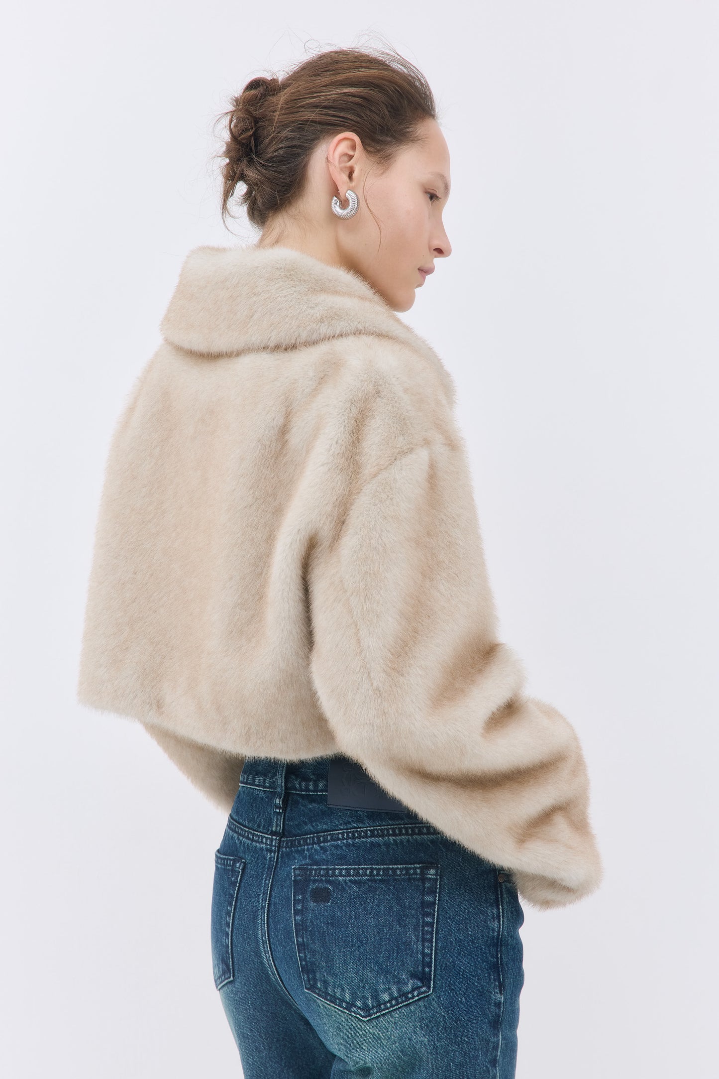 Faux Fur Cropped Coat