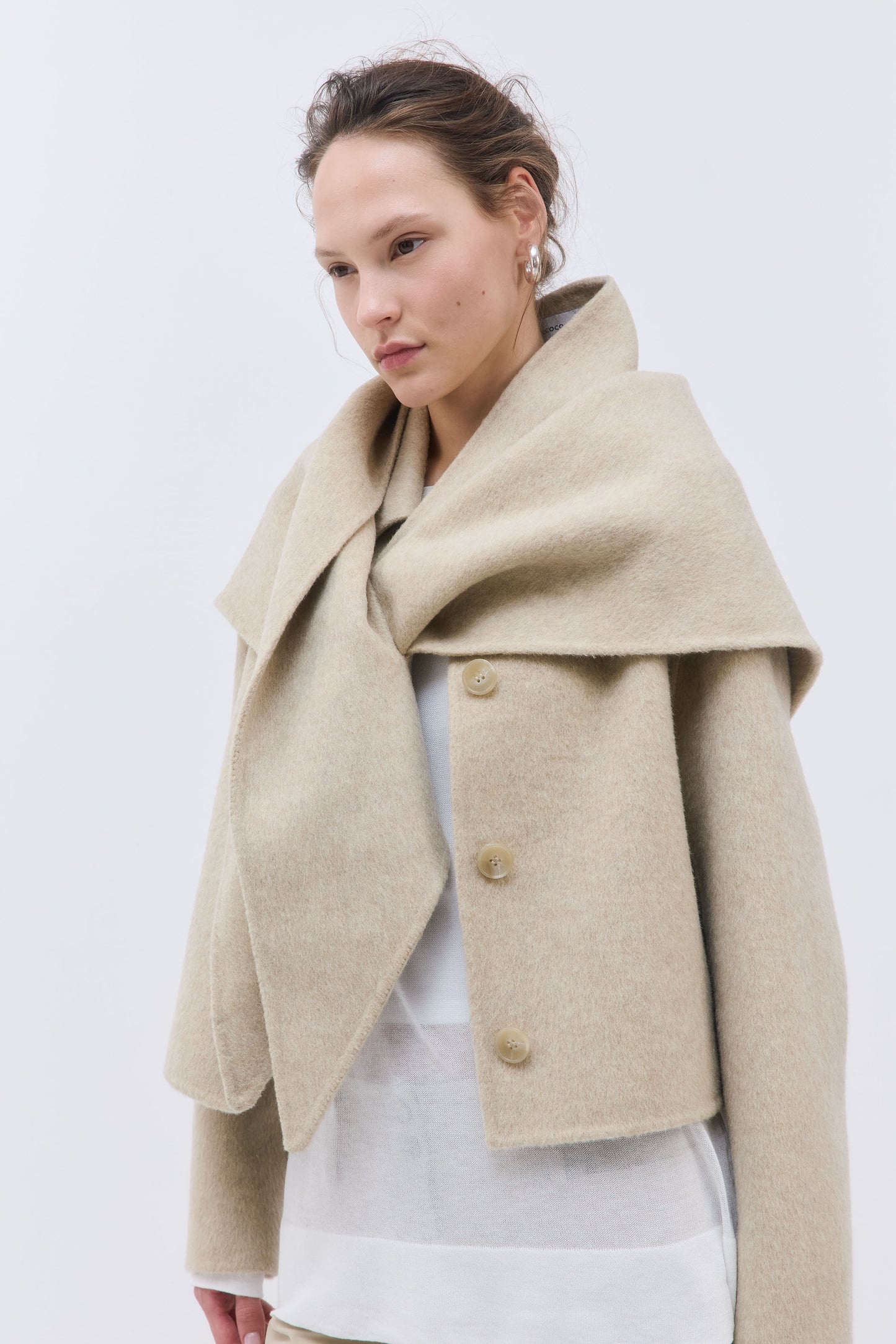 Double Wool Triangle Scarf