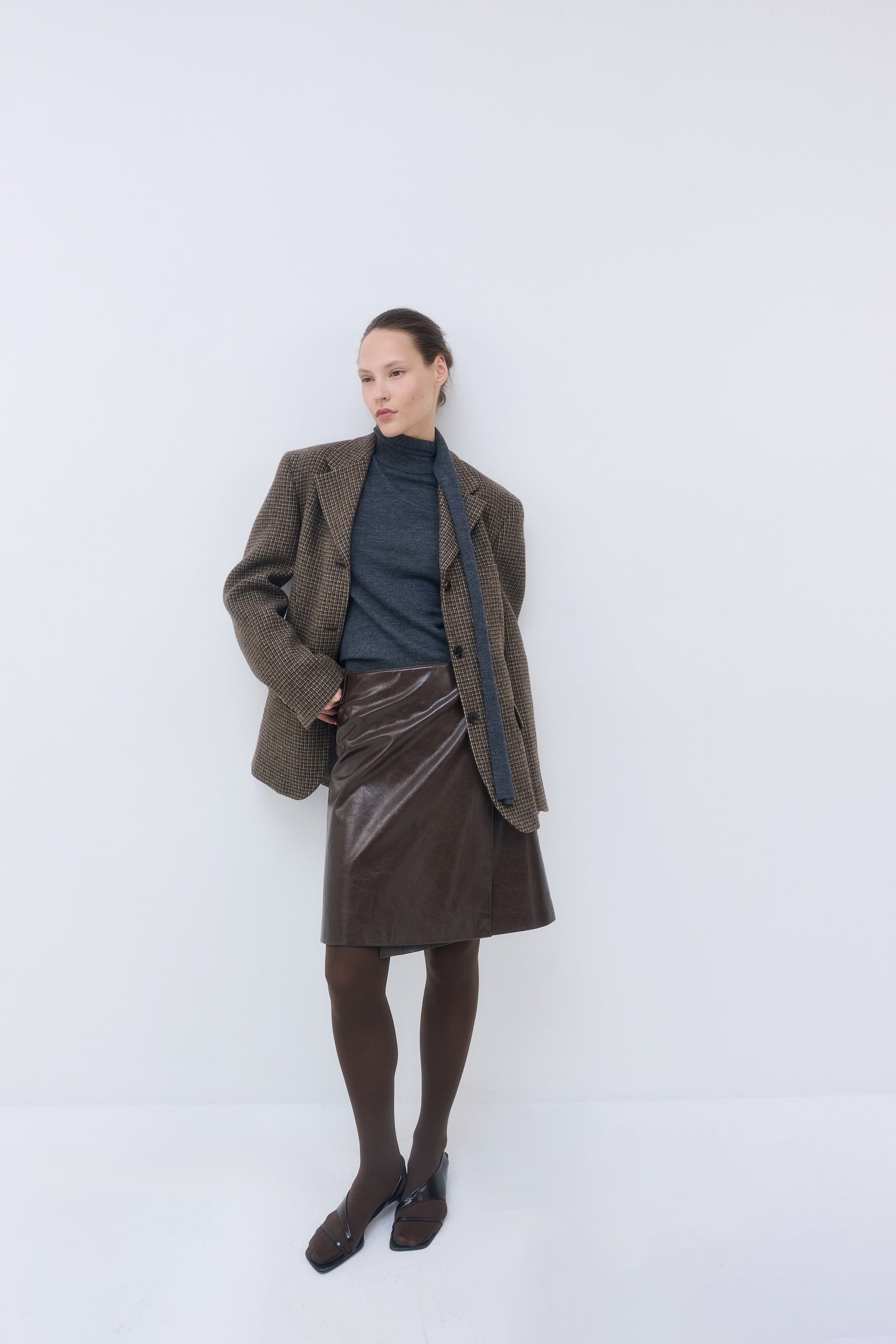 Tailored Wool Plaid Jacket