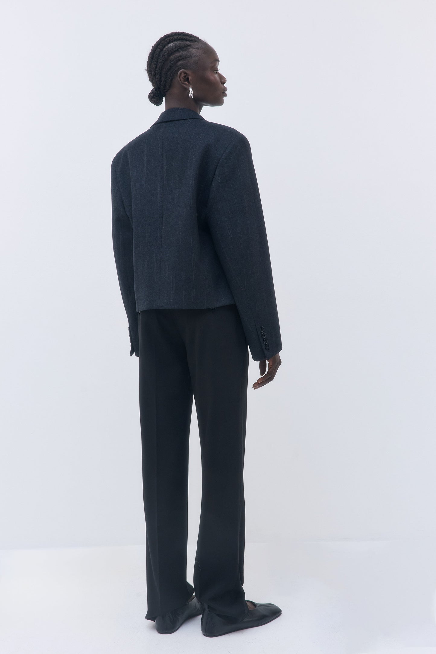 Double Breasted Cropped Blazer