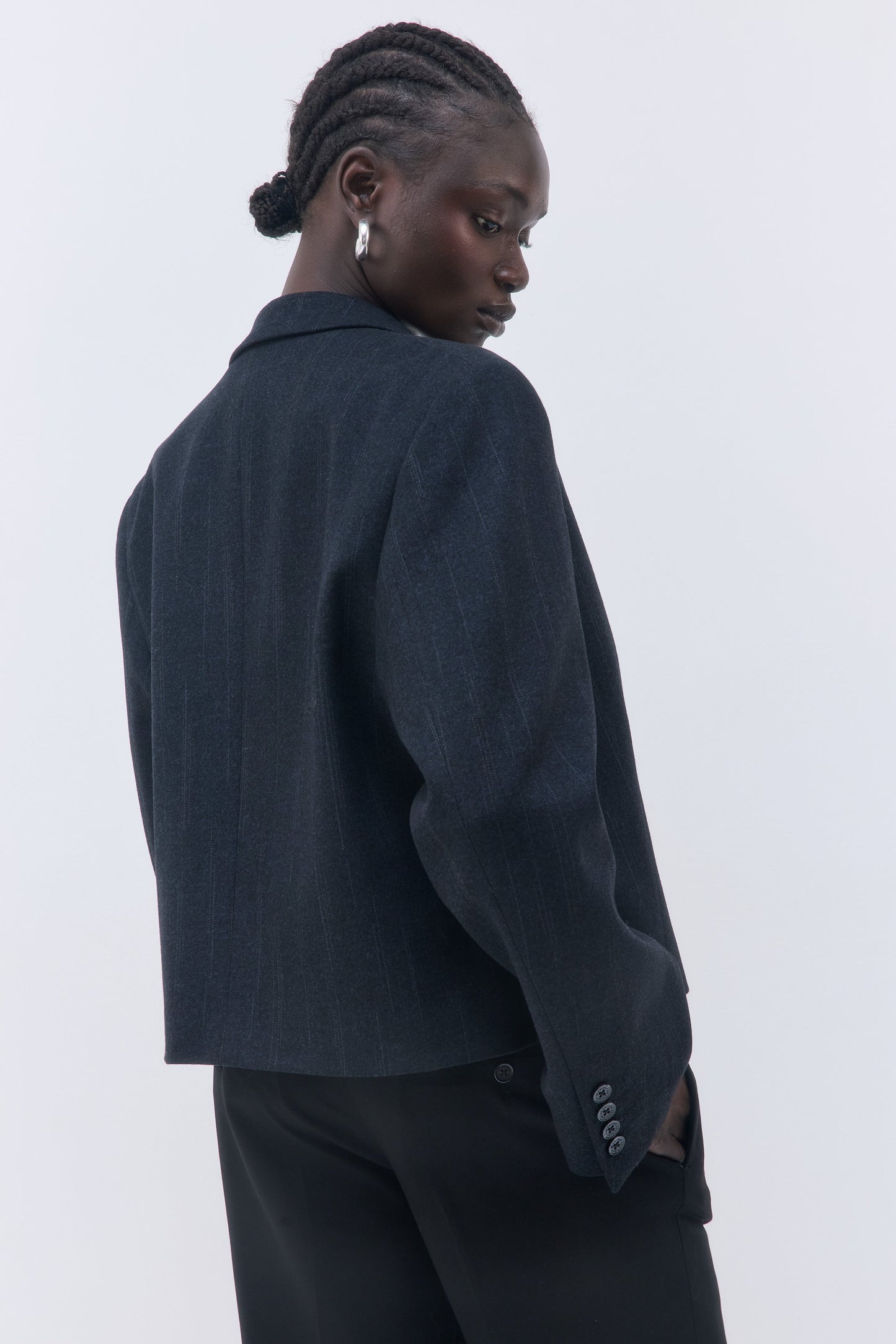 Double Breasted Cropped Blazer