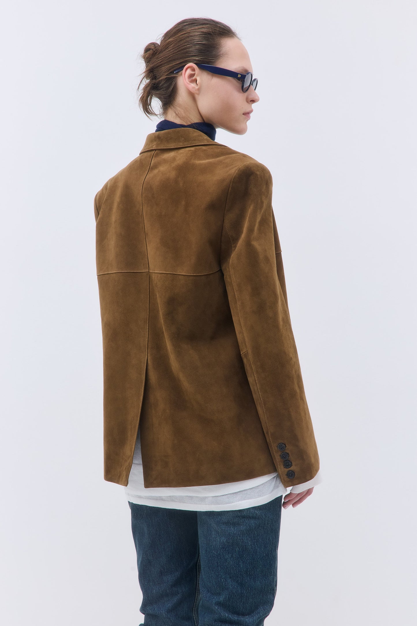 Suede Leather Blazer