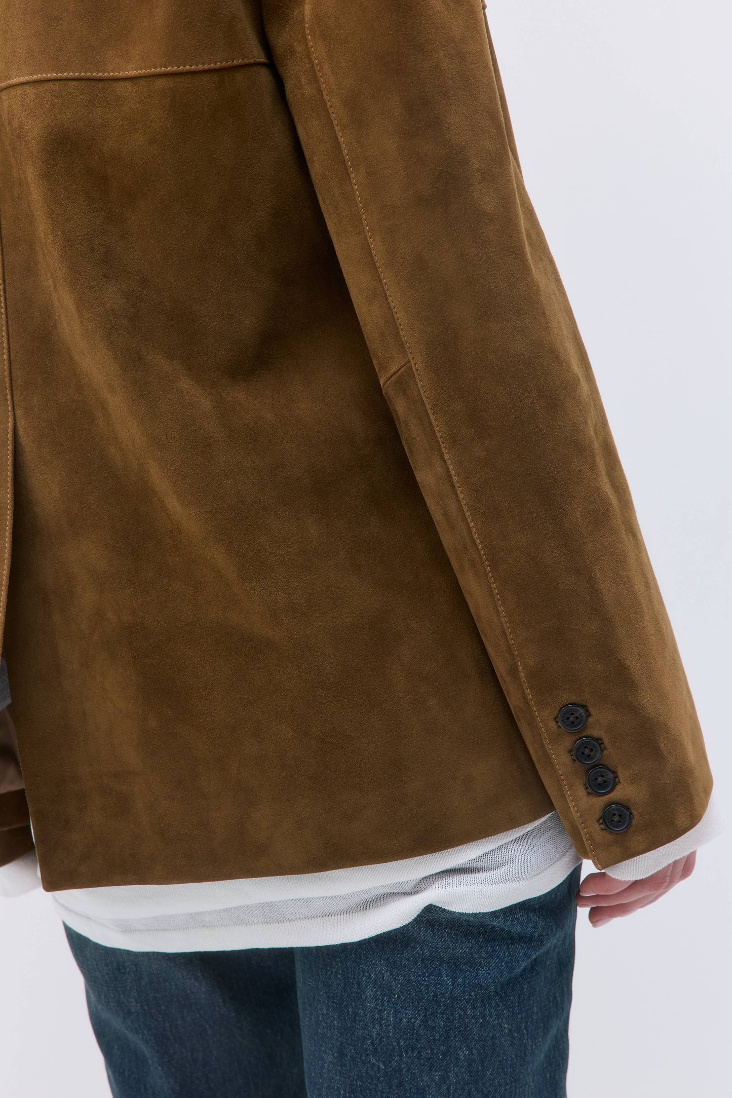 Suede Leather Blazer