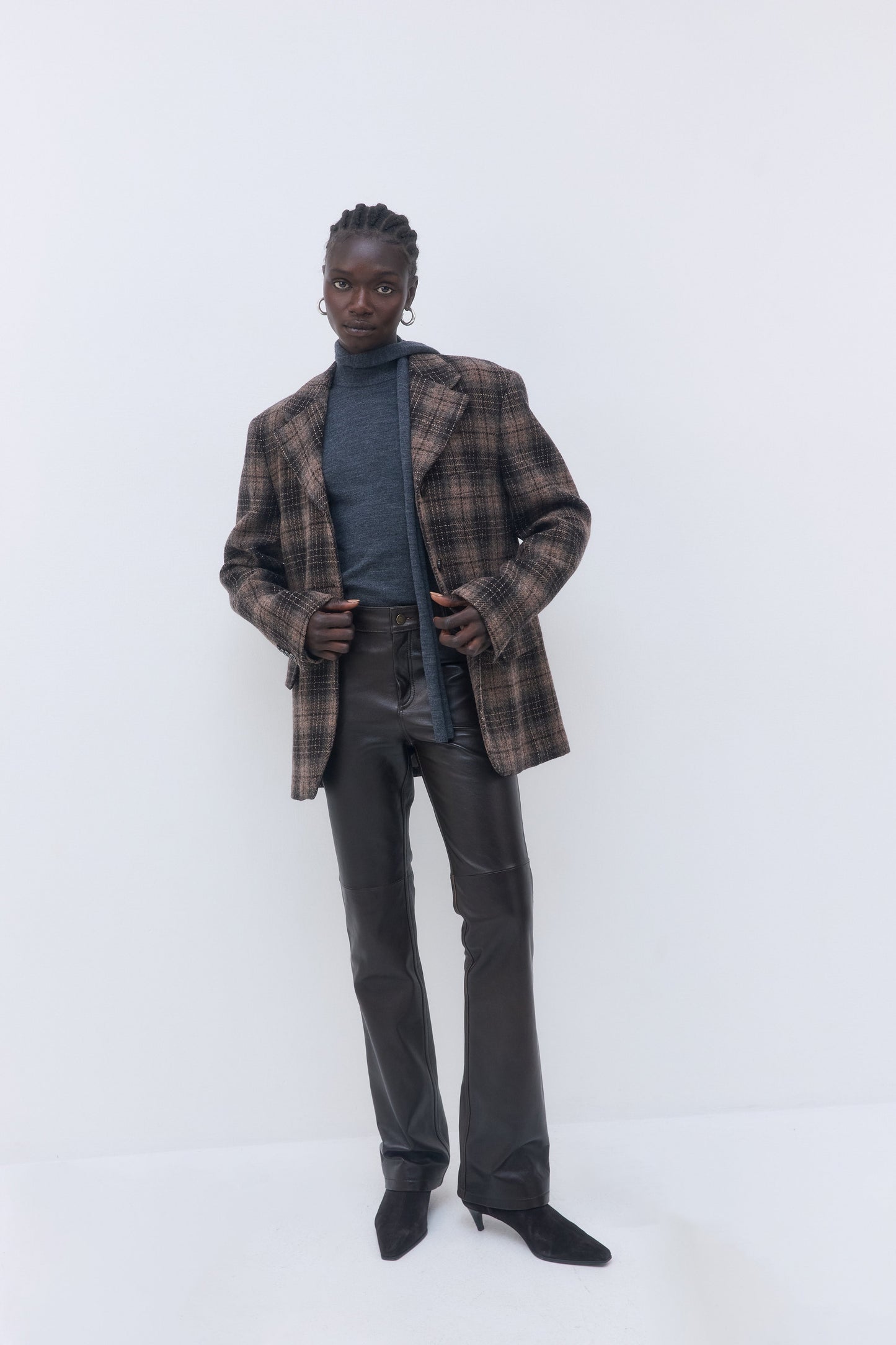 High Rise Leather Pants