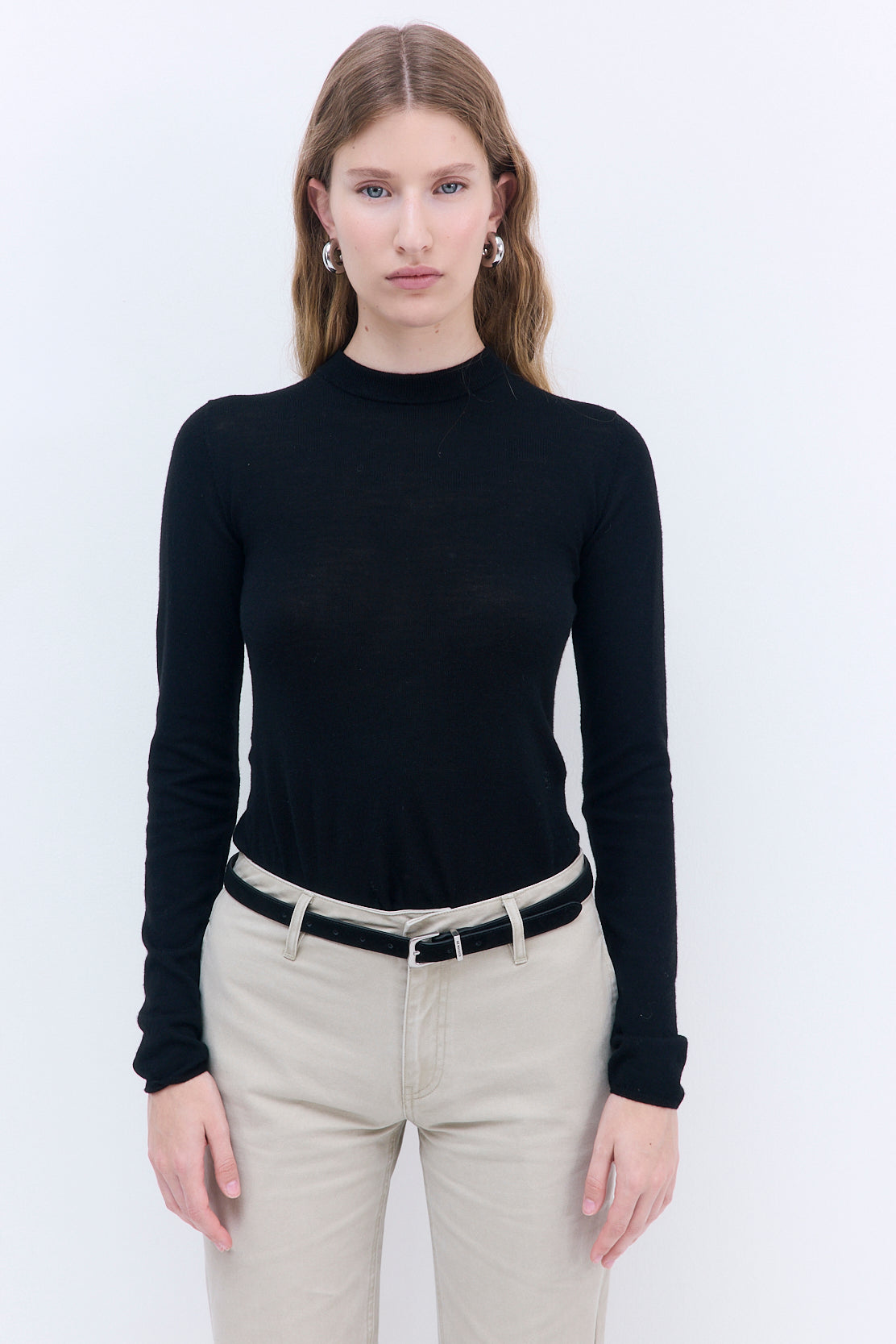 Merino Wool Crewneck Top - Dé Rococo