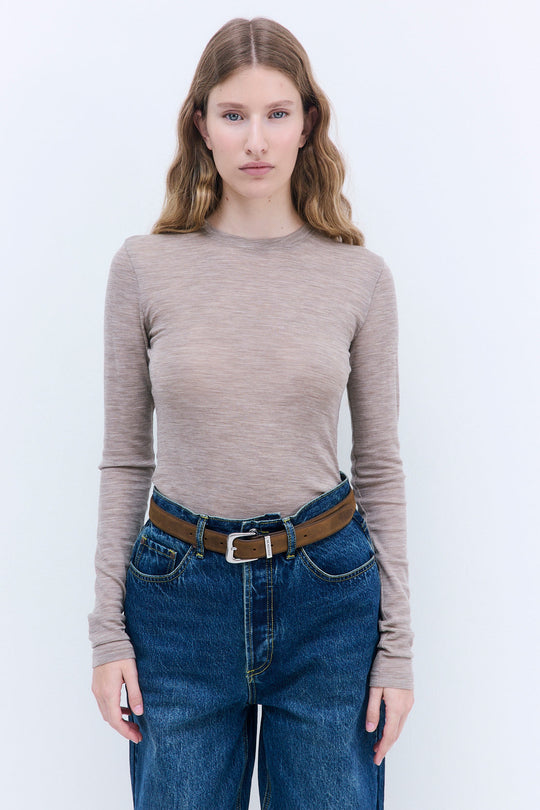 Fitted Thin Wool Long Sleeve