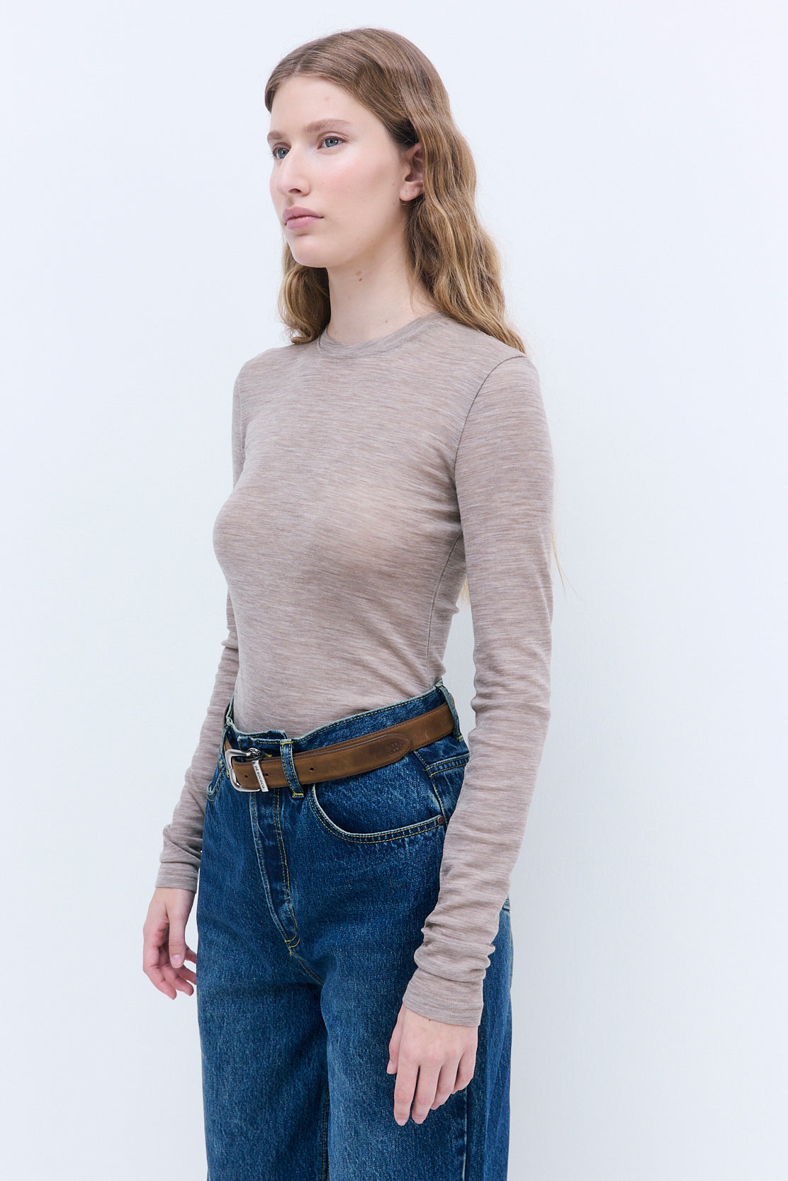 Fitted Thin Wool Long Sleeve