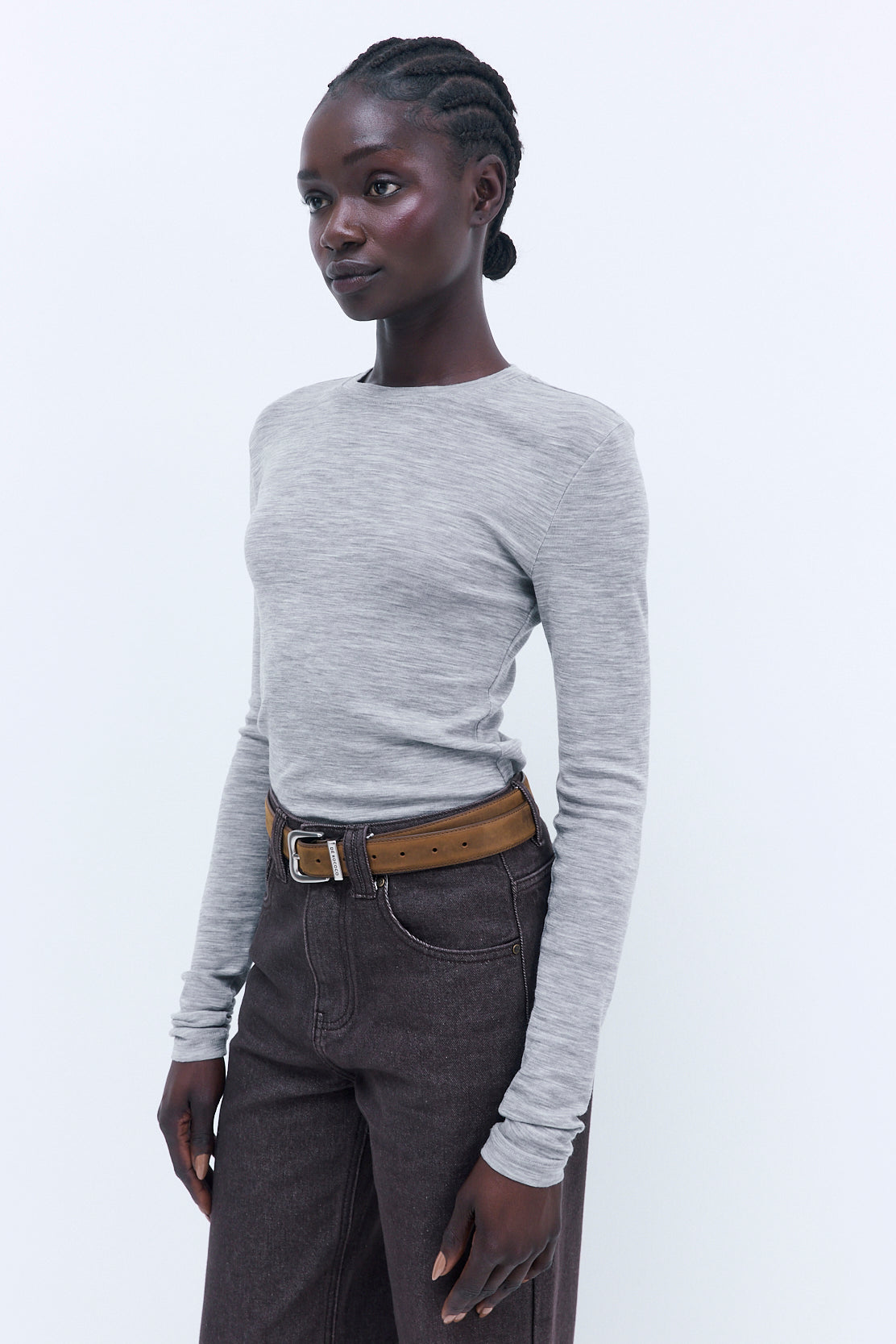 Fitted Thin Wool Long Sleeve