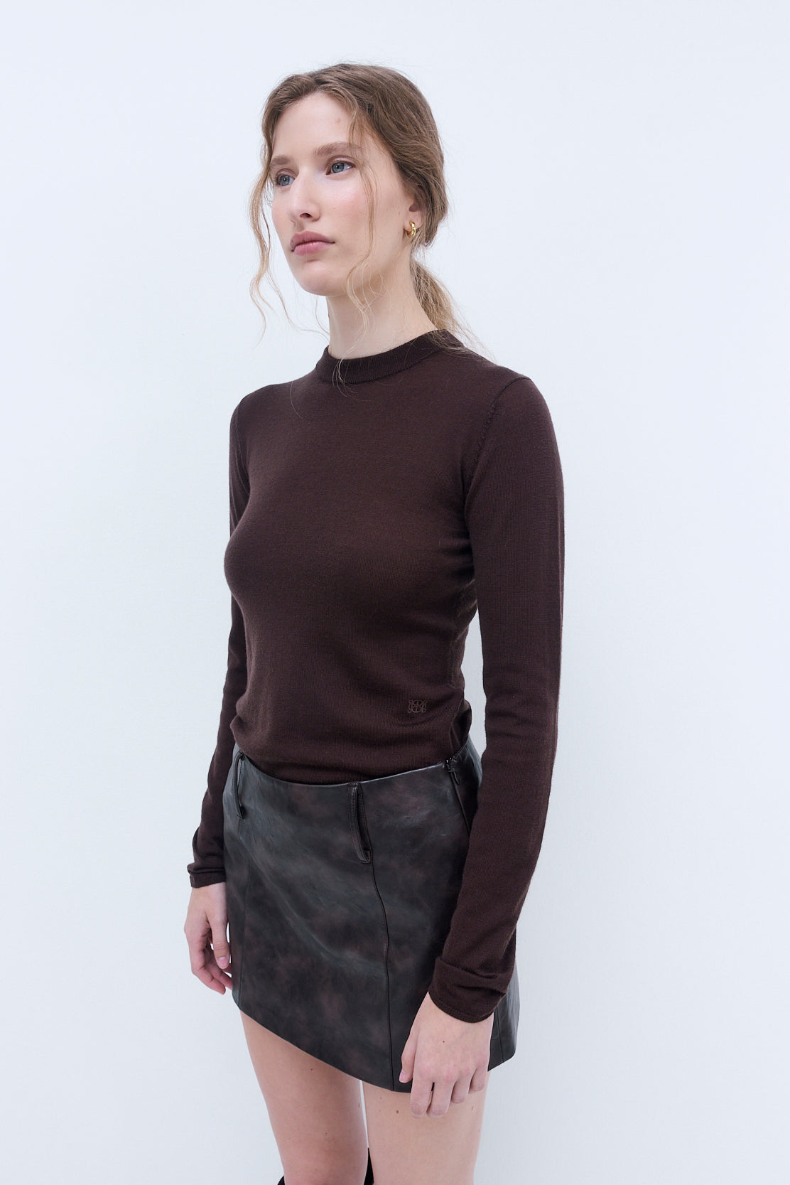 Merino Wool Crewneck Top