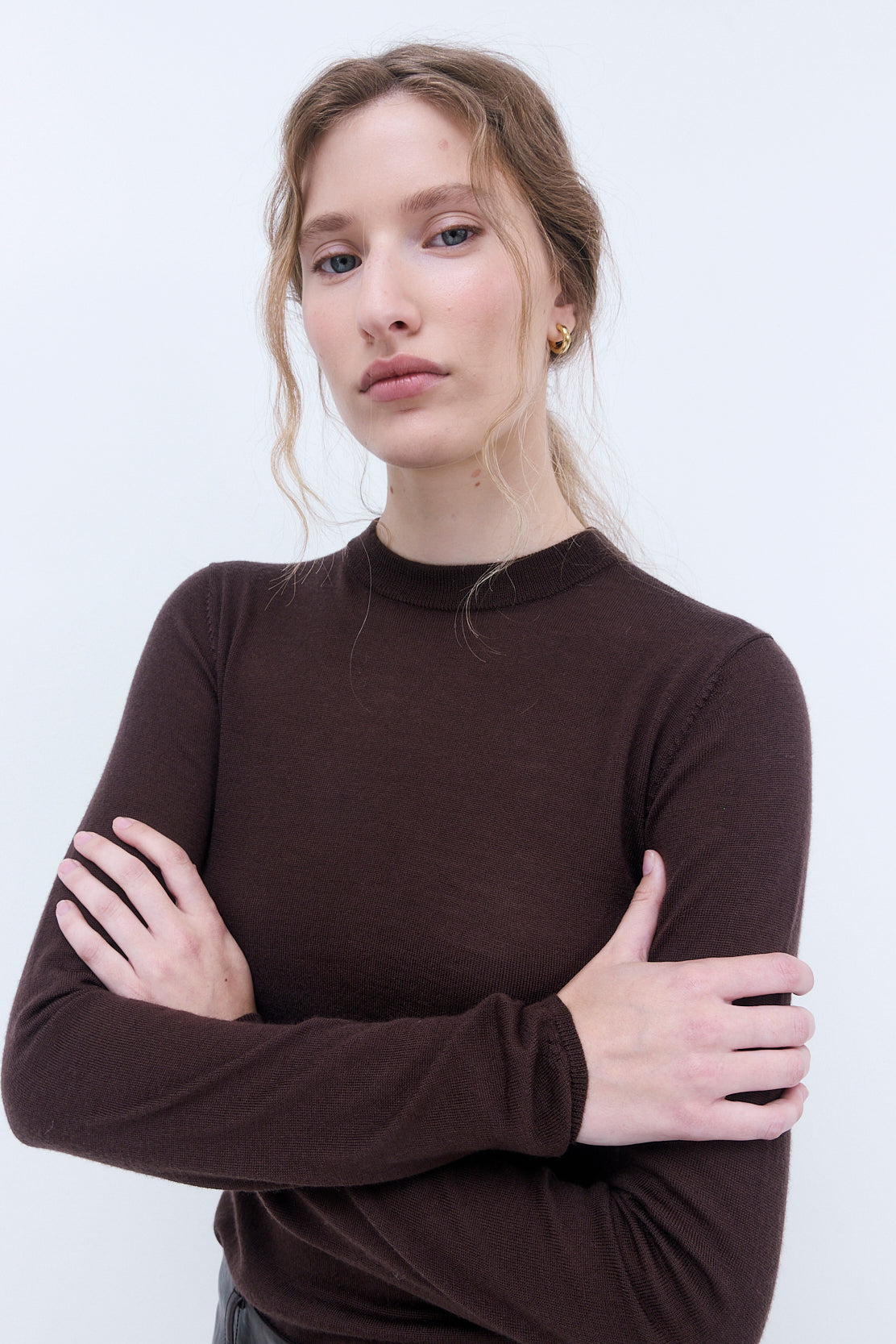 Merino Wool Crewneck Top