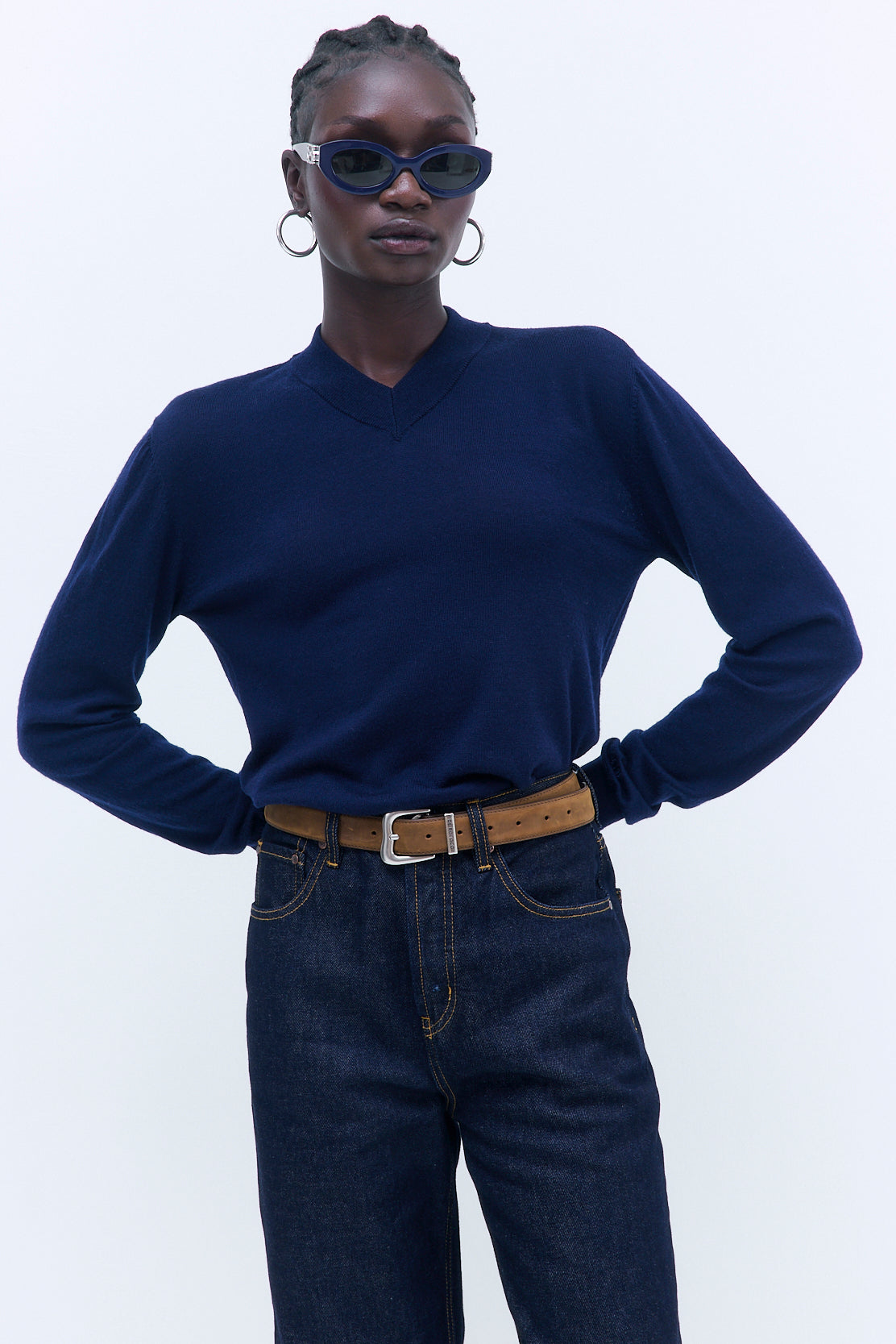 Merino Wool V Neck Sweater