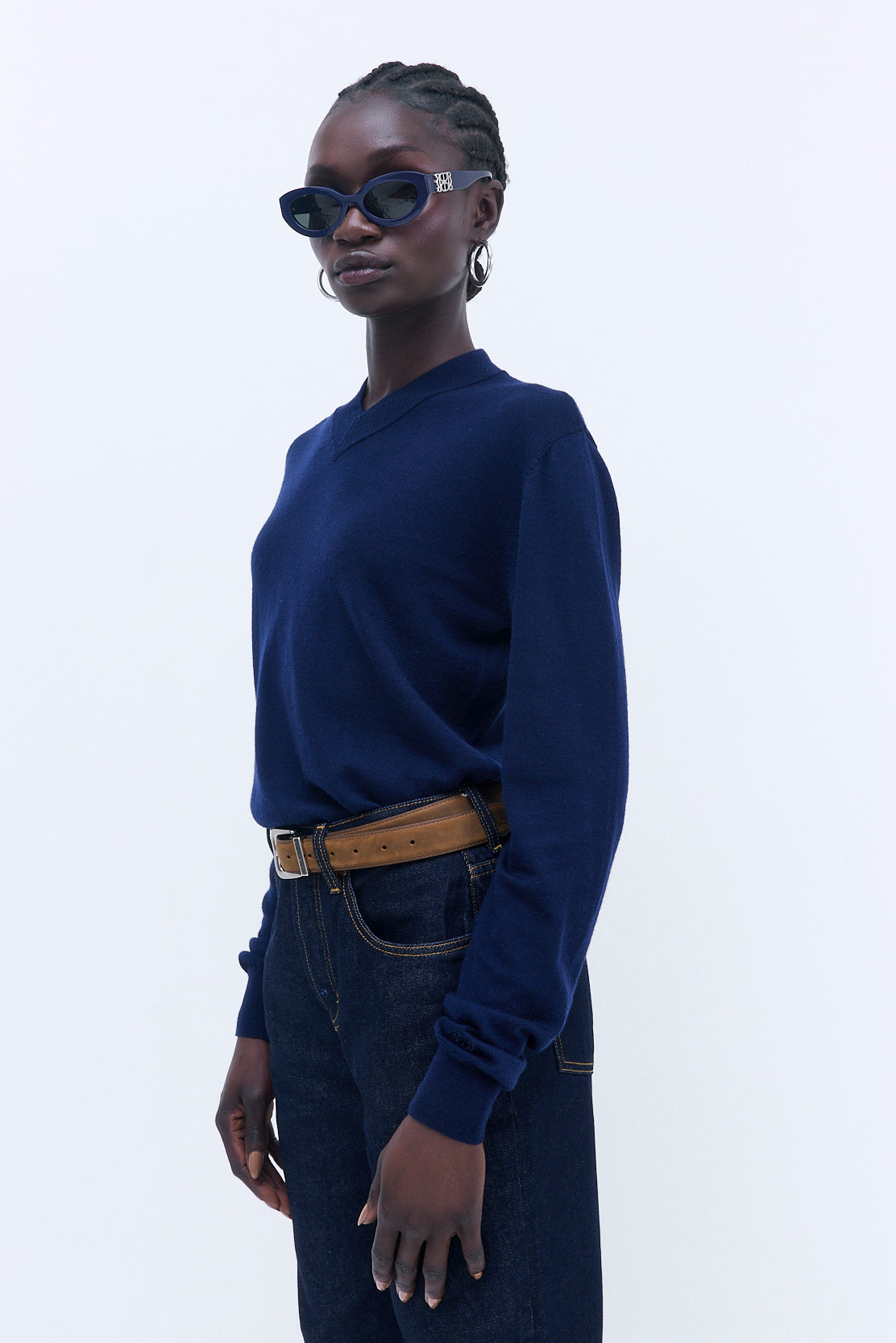 Merino Wool V Neck Sweater