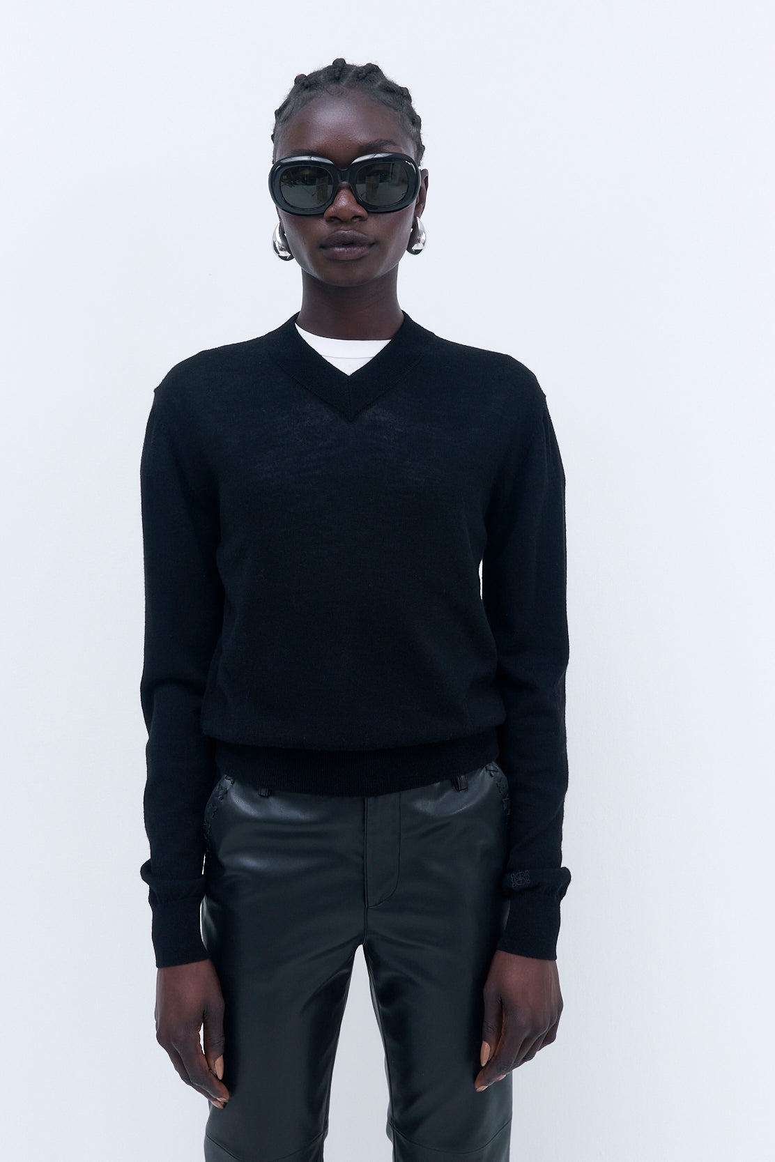 Merino Wool V Neck Sweater