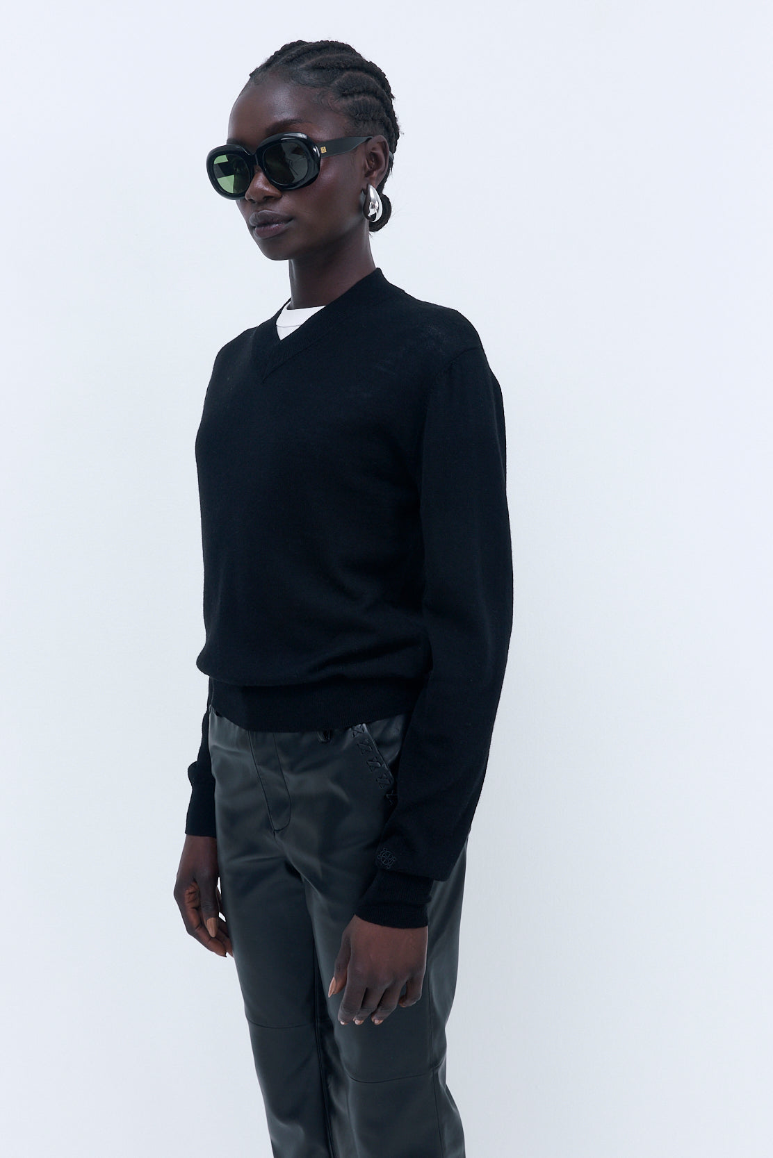 Merino Wool V Neck Sweater