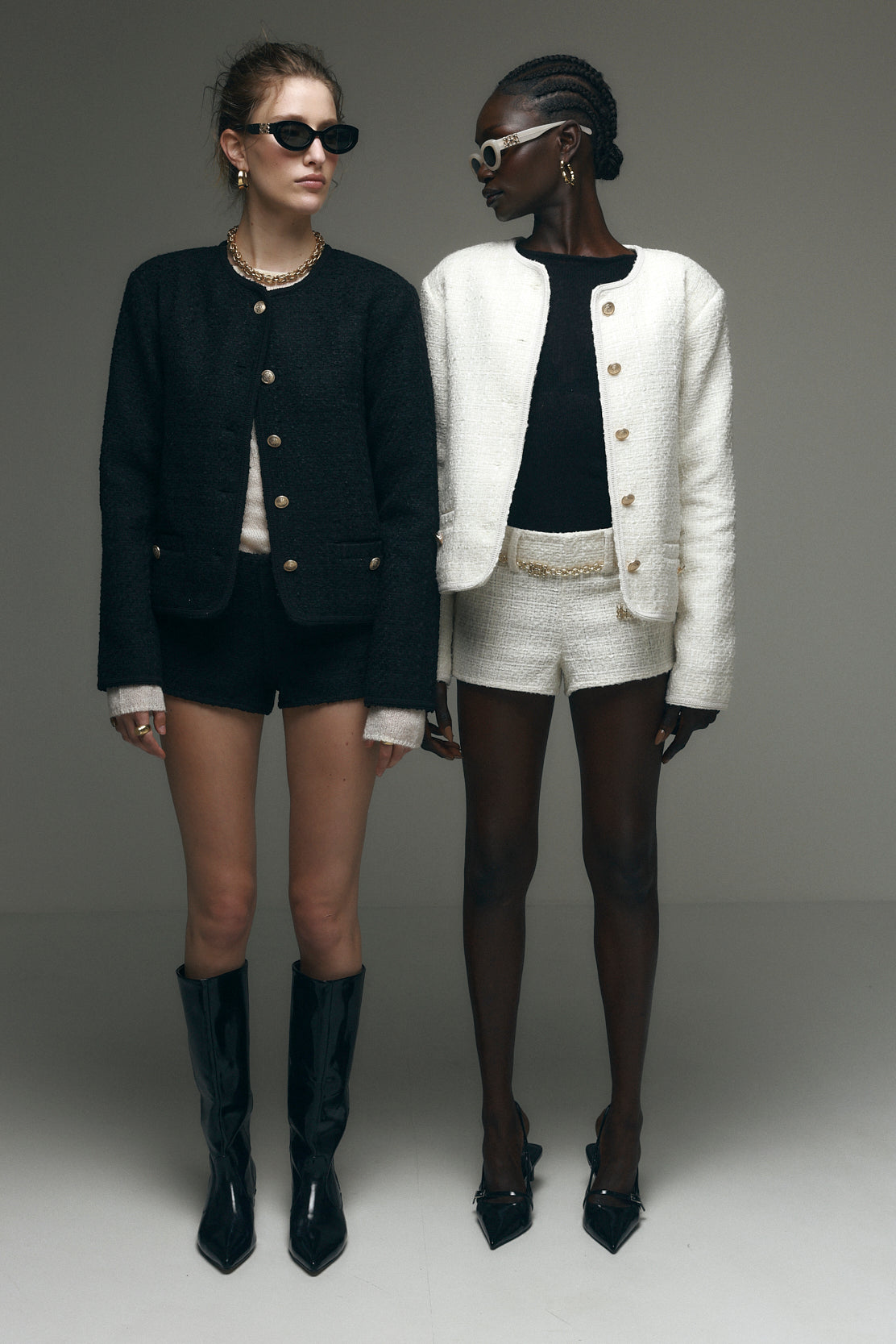 Tweed Micro Mini Shorts