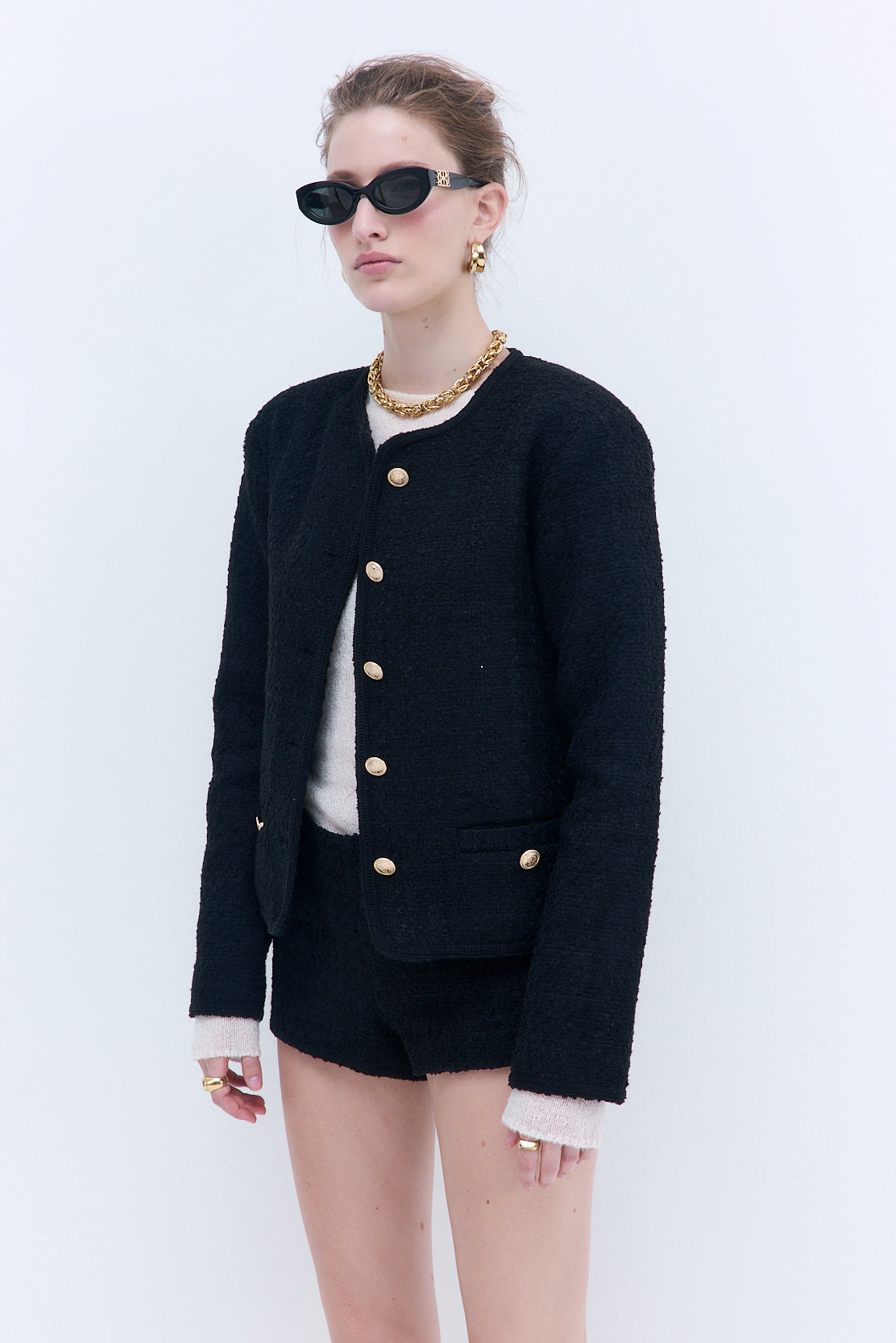 Cropped Tweed Jacket