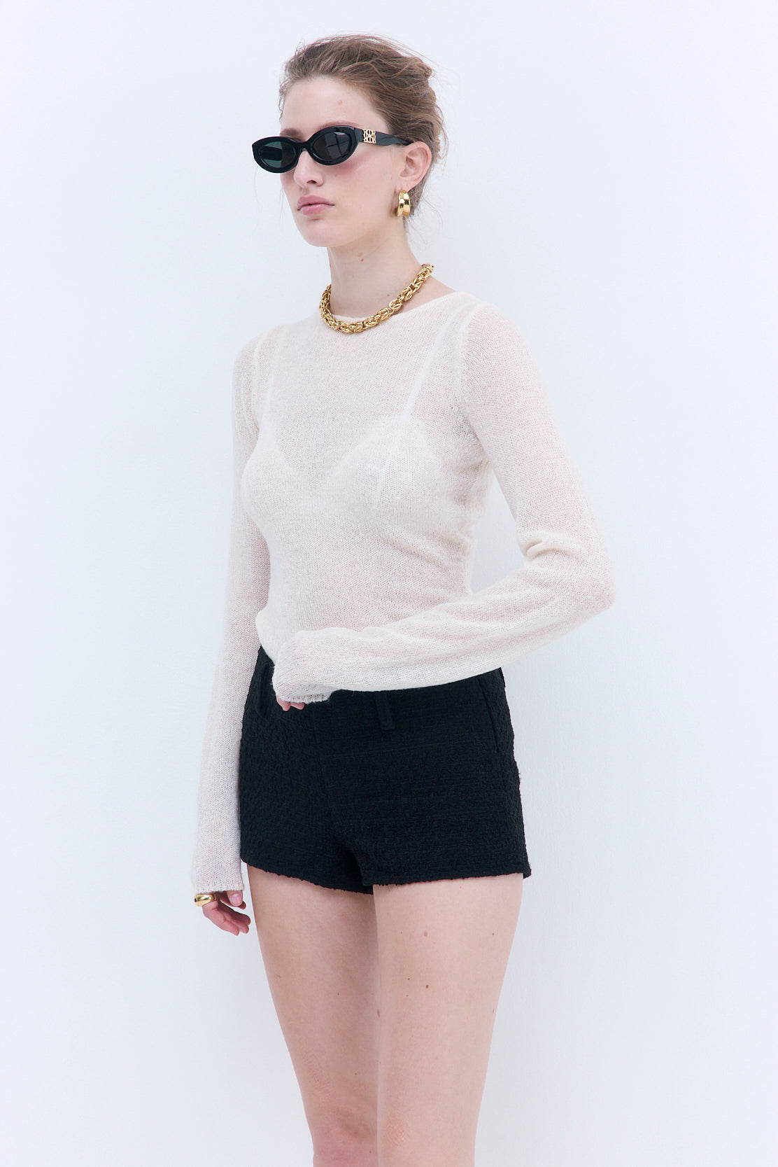 Tweed Micro Mini Shorts