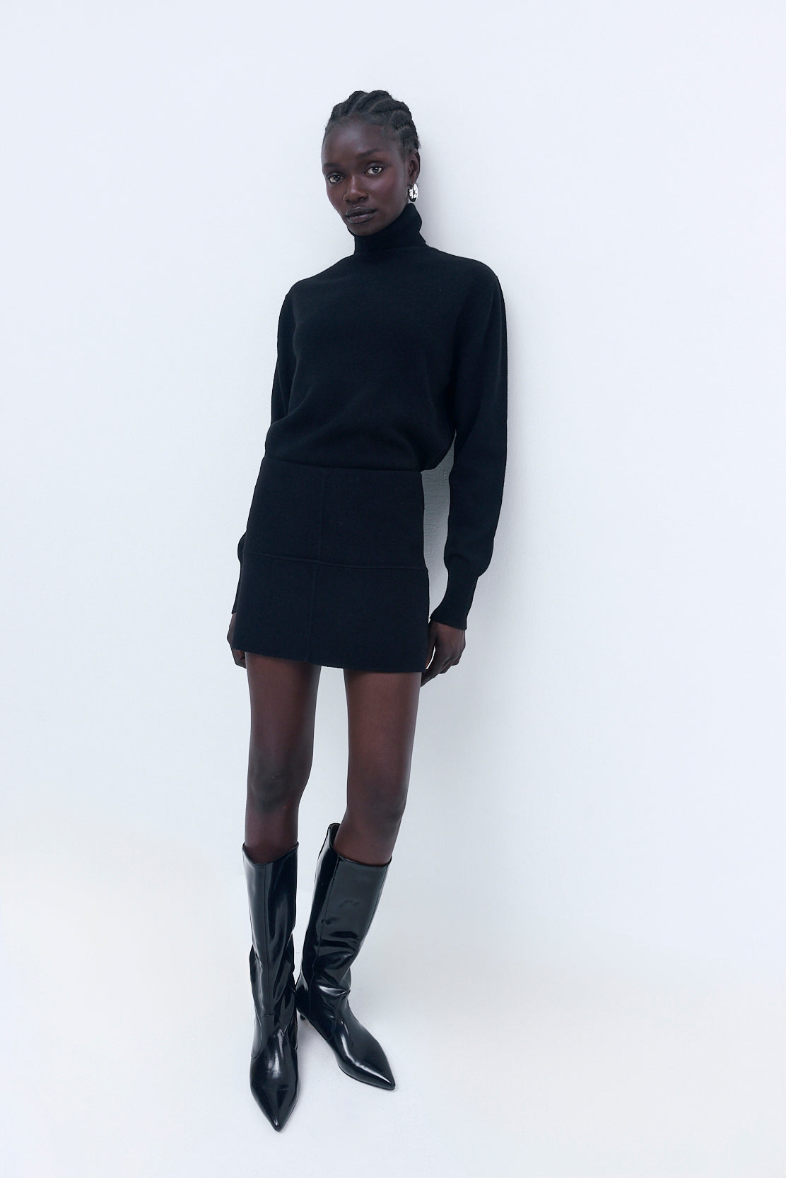 Double Wool Mini Skirt