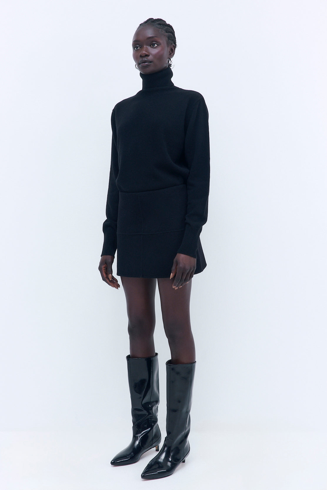 Double Wool Mini Skirt