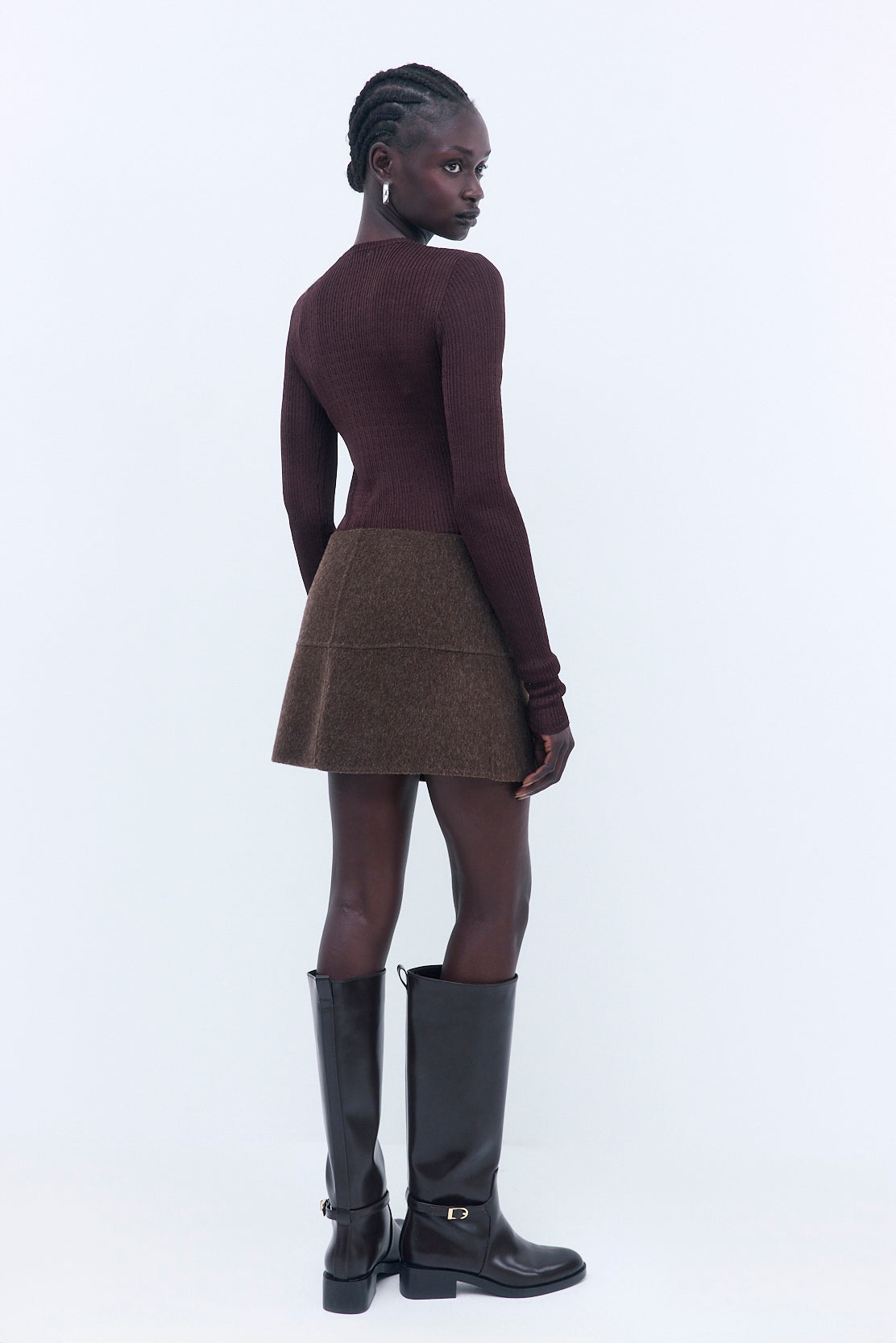 Semi Sheer Crochet Crewneck