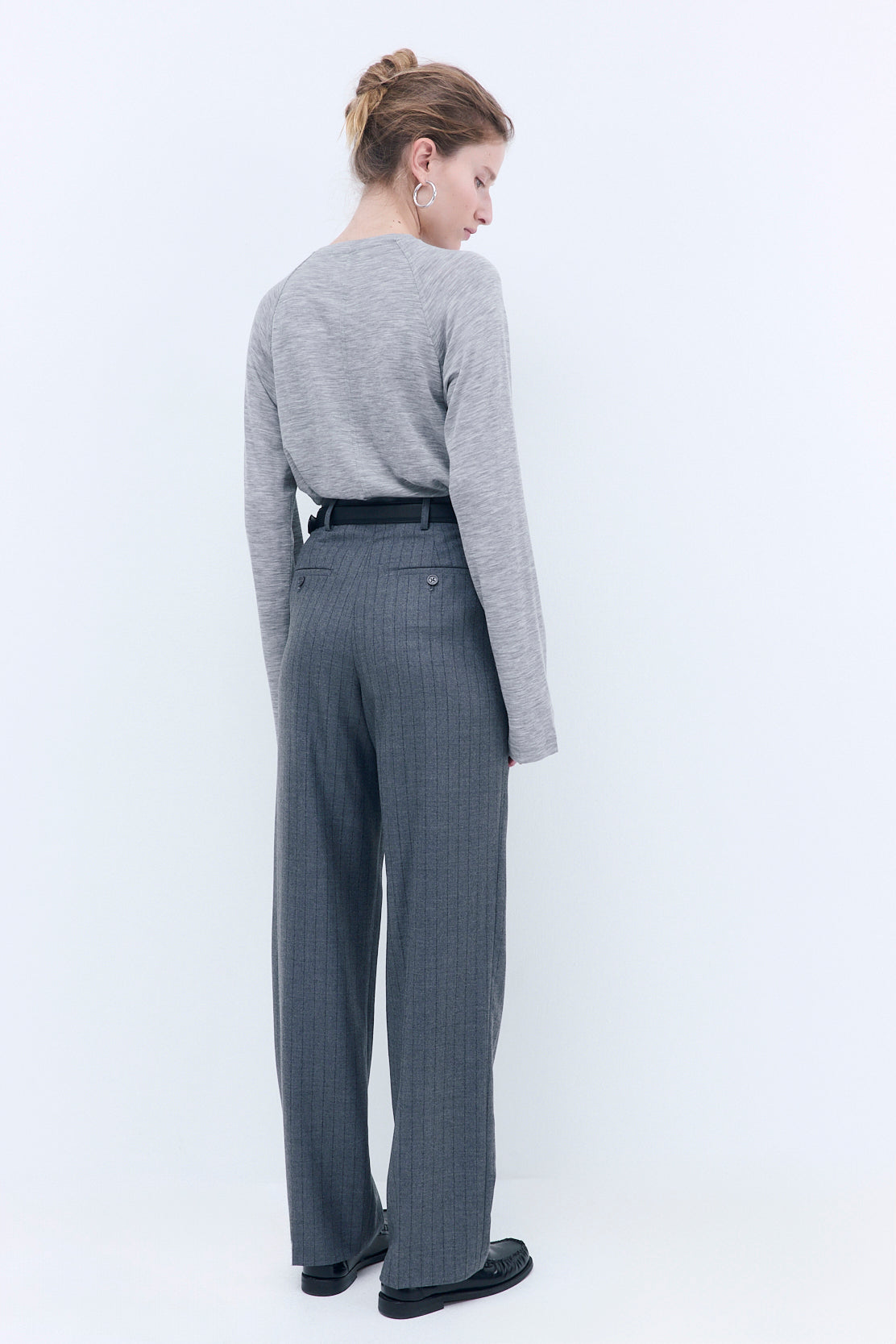 Tapered Leg Wool Daddy Pants