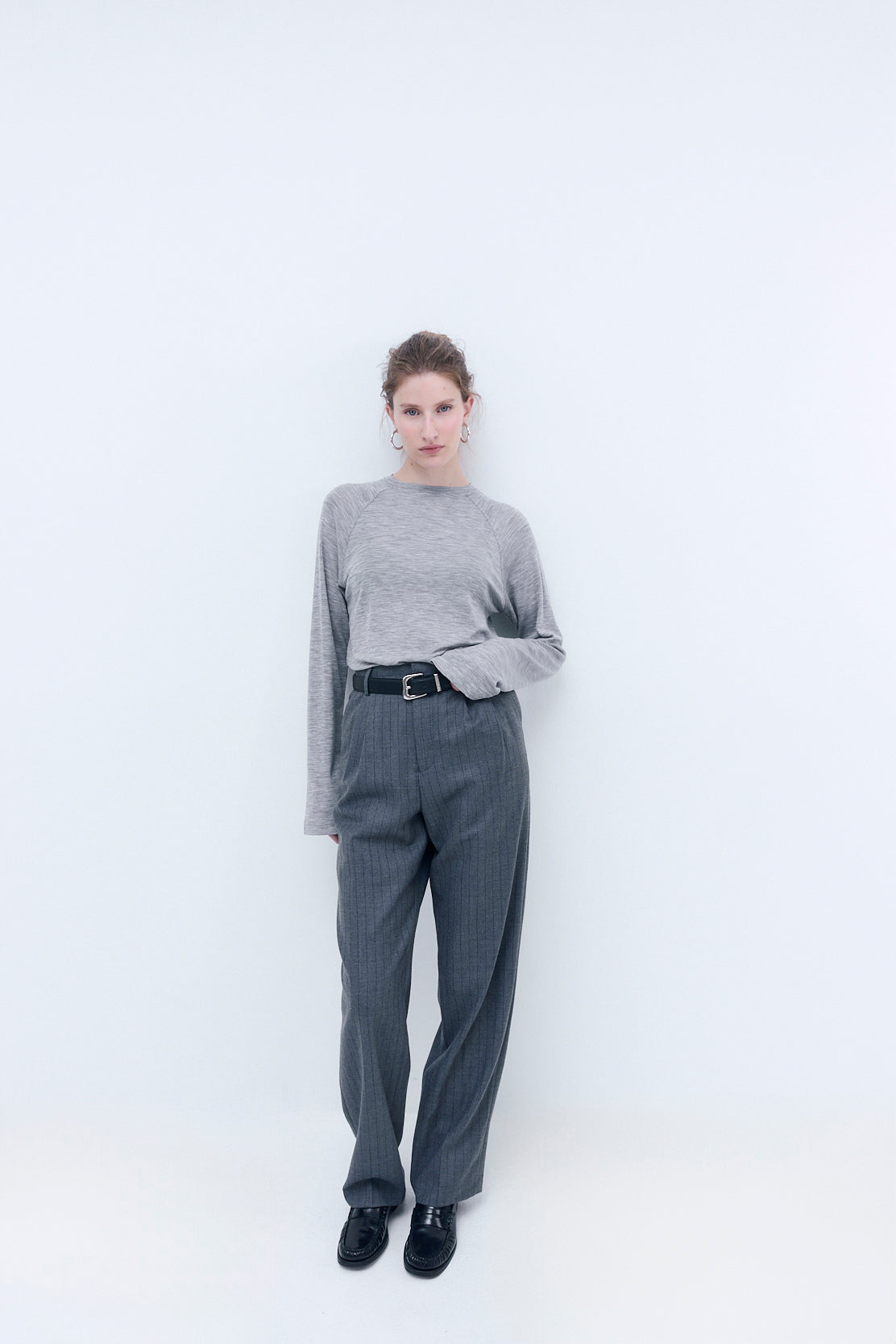 Tapered Leg Wool Daddy Pants