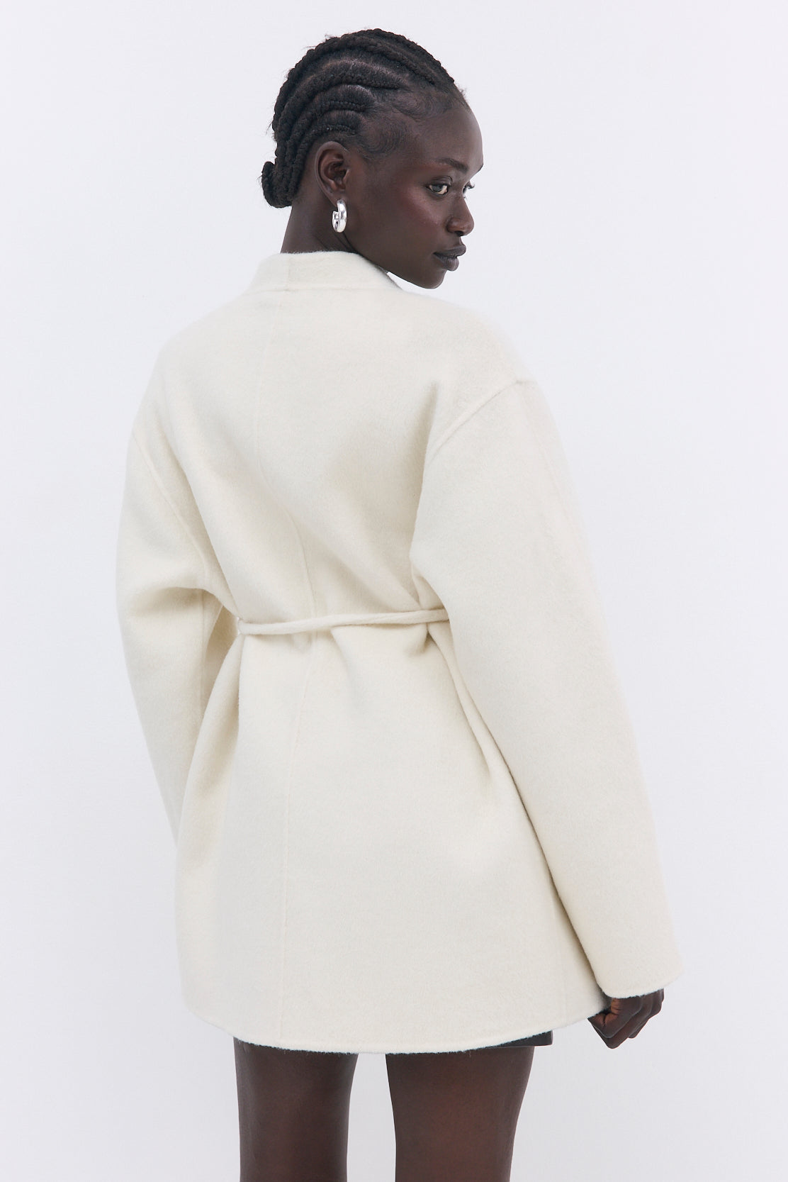 Double Wool Wrap Coat