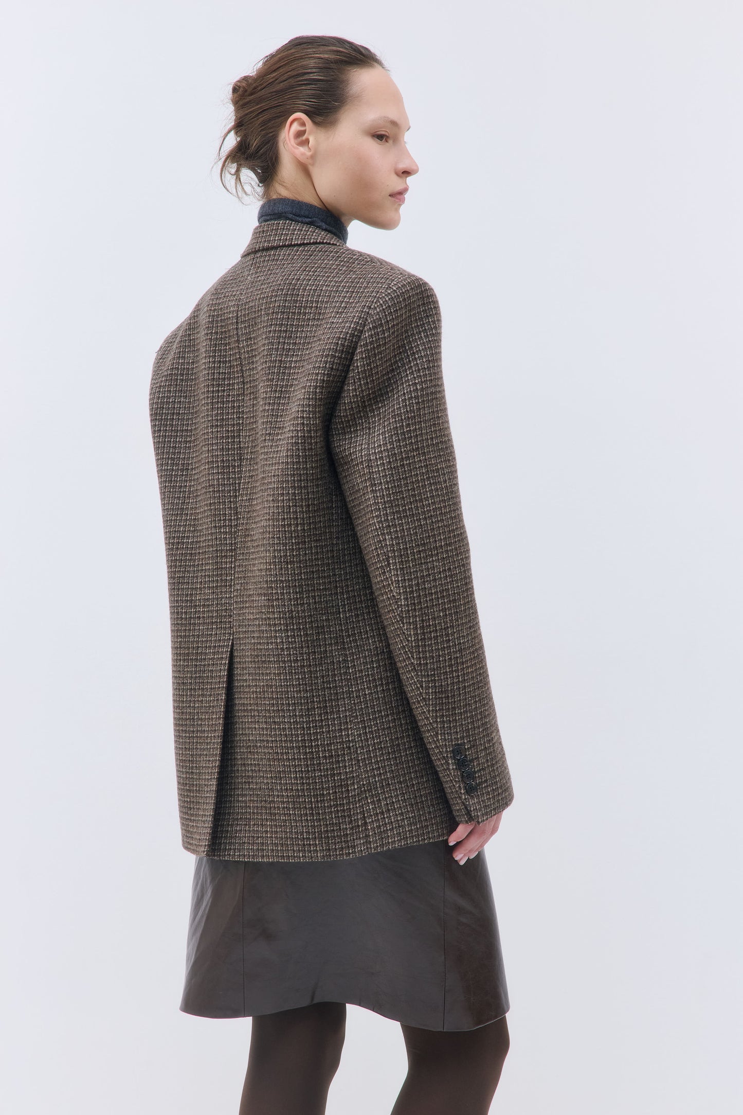 Tailored Wool Plaid Jacket