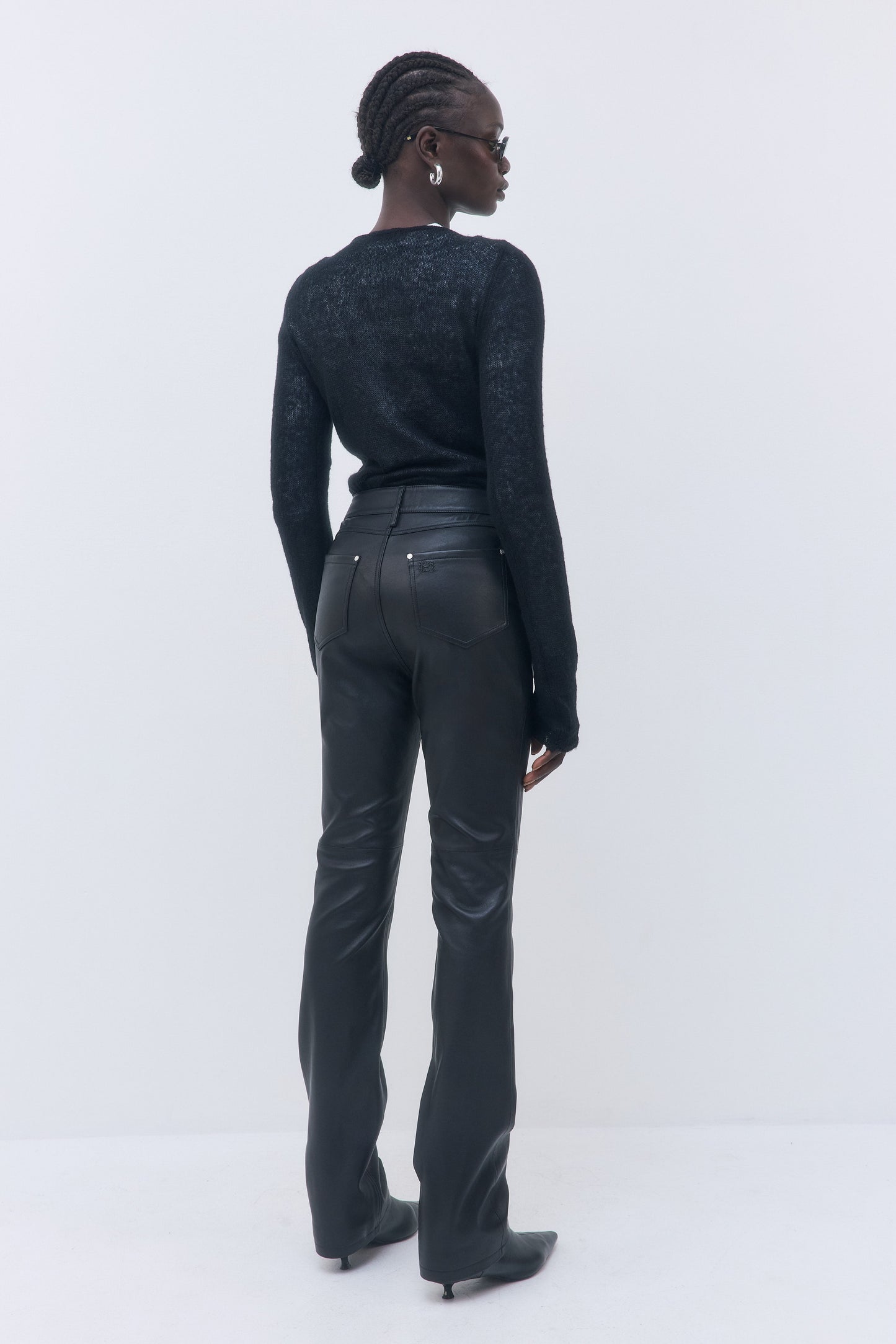 High Rise Leather Pants