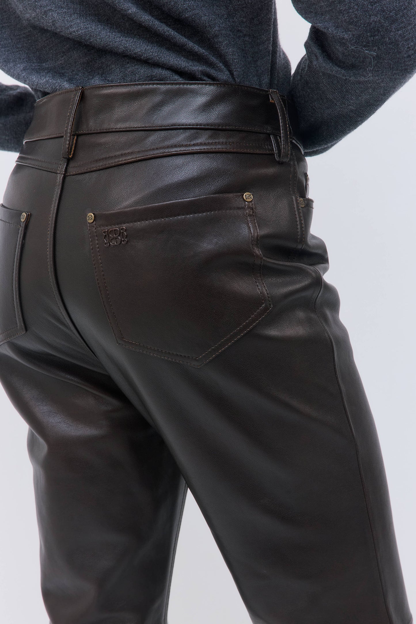 High Rise Leather Pants