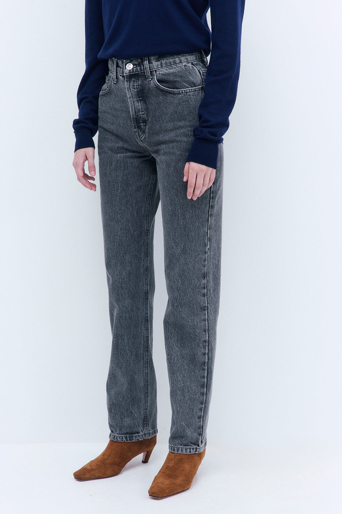 No.6| High Waisted Straight Full Length Denim