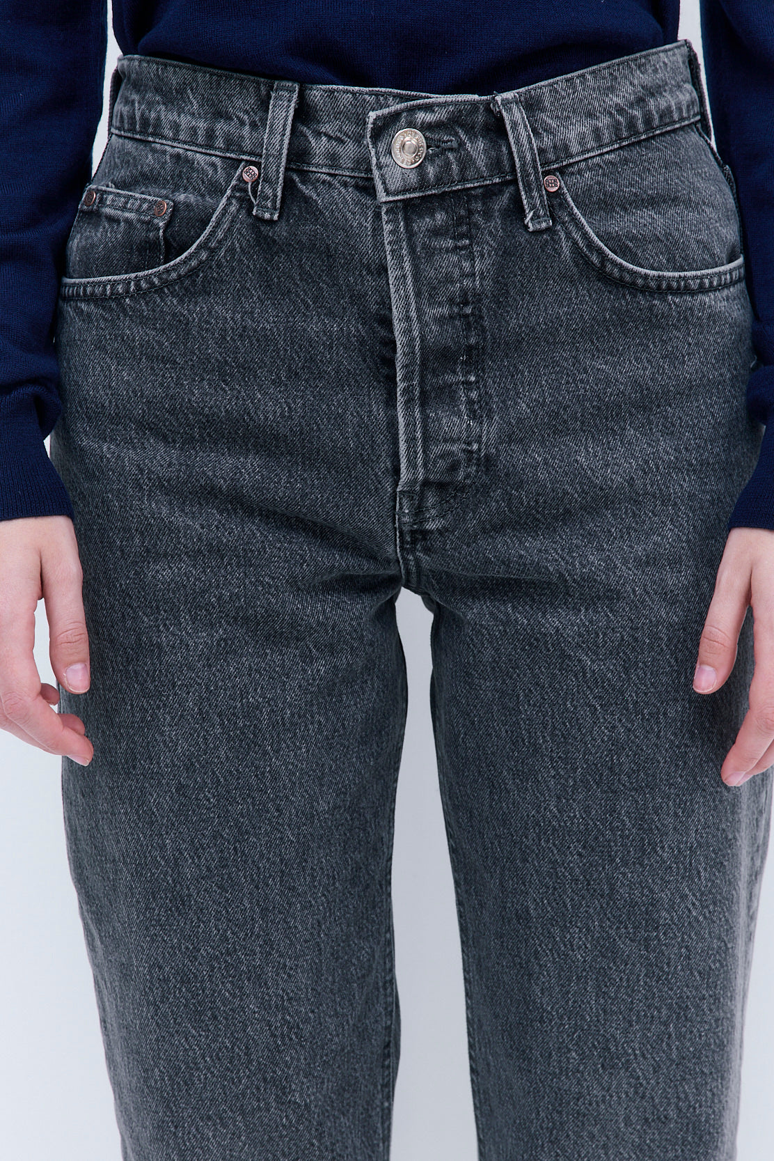 No.5| High Waist Straight Cropped Denim
