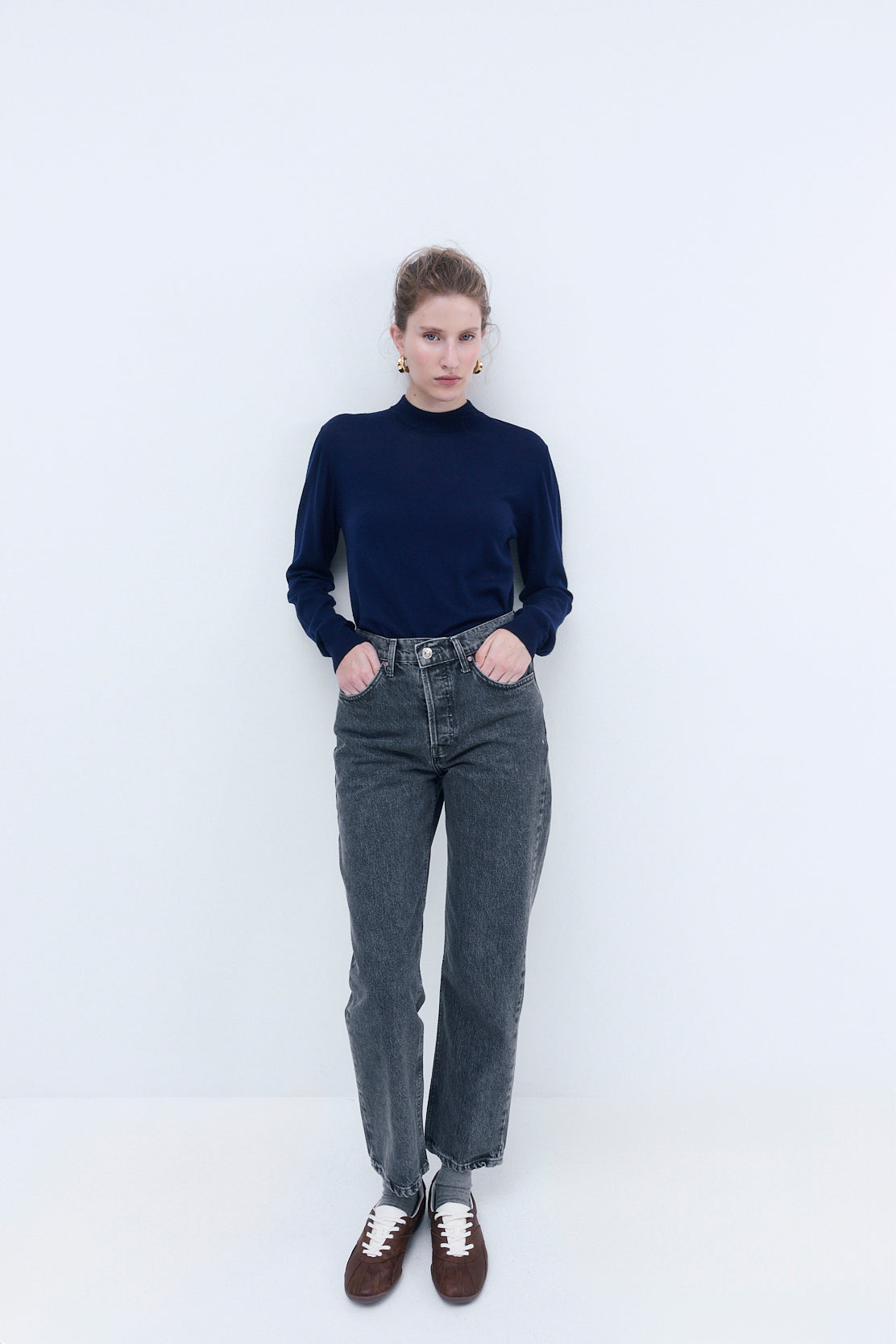 No.5| High Waist Straight Cropped Denim