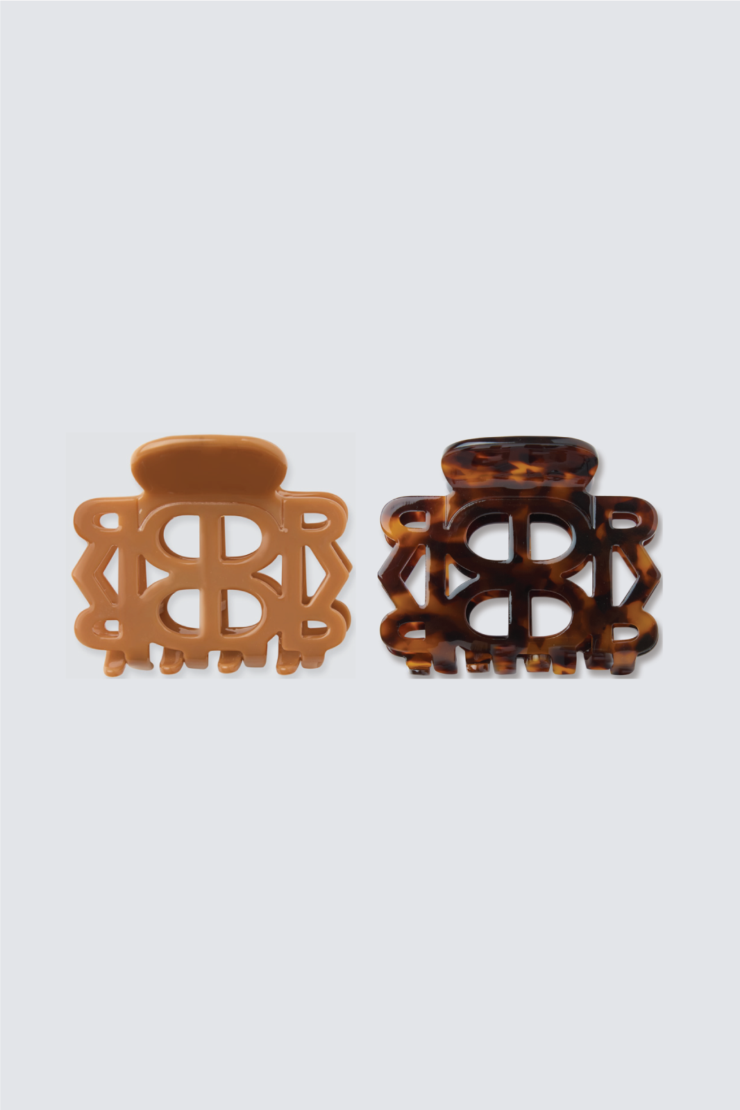 Caramel x Tortoise Claw Clip Set (2 pieces)