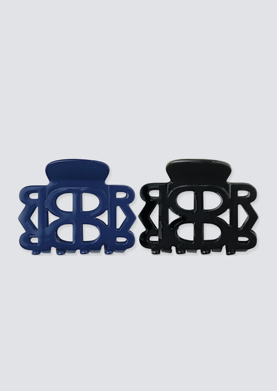 Black x Navy Claw Clip Set (2 pieces)