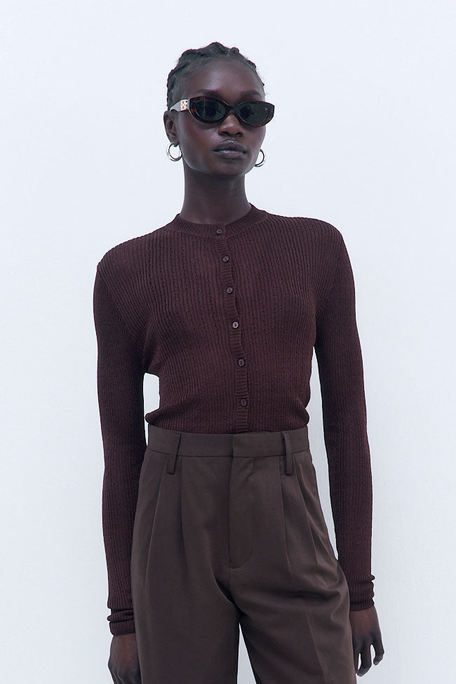 Semi Sheer Crochet Cardigan