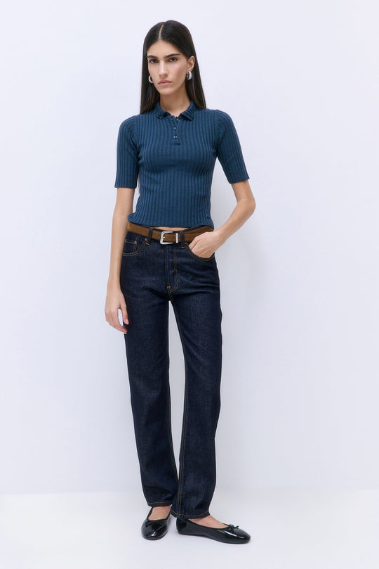 No.6| High Waisted Straight Full Length Denim