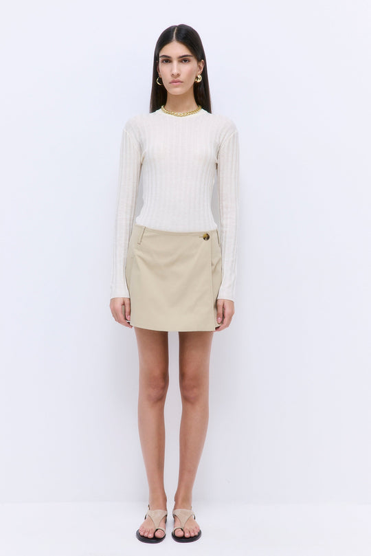 Soft Ribbed Crew Neck