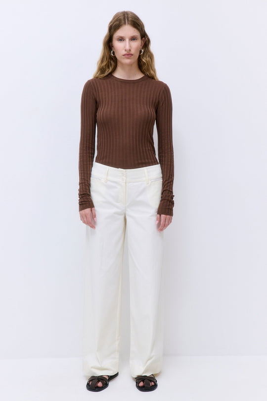 Wide Rib Crew Neck