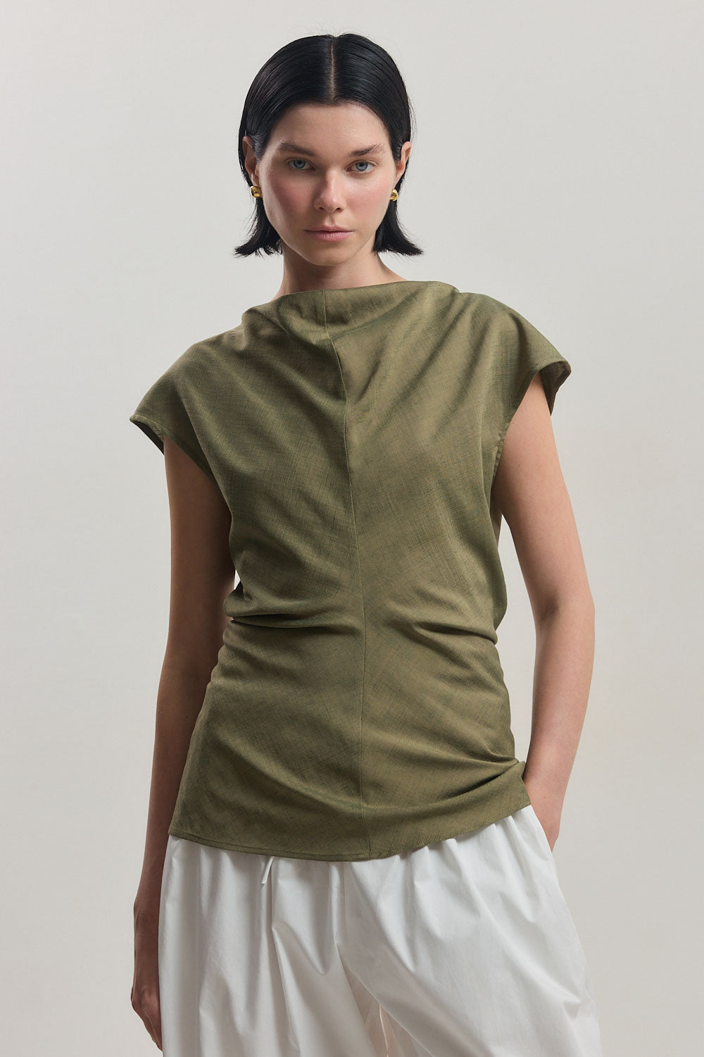 Fitted Boatneck Top
