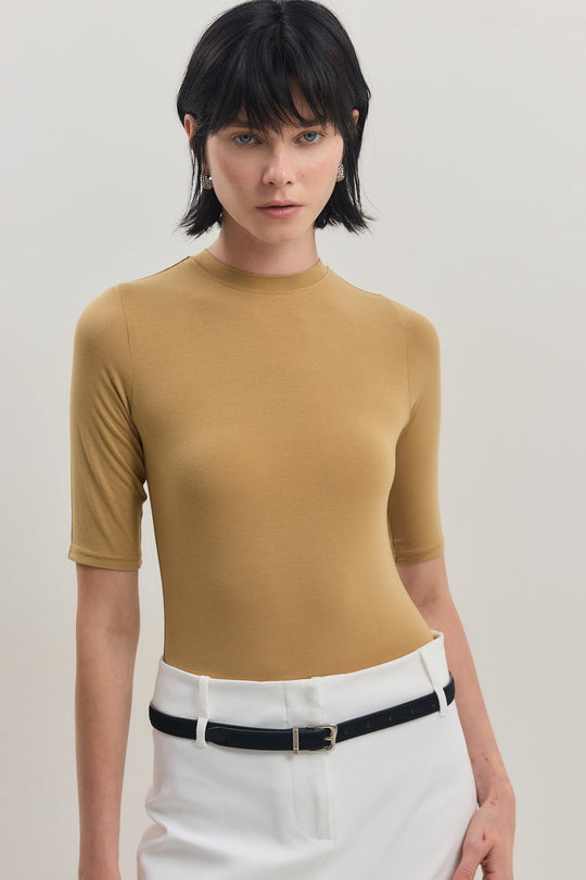 Mid Sleeve Modal Top