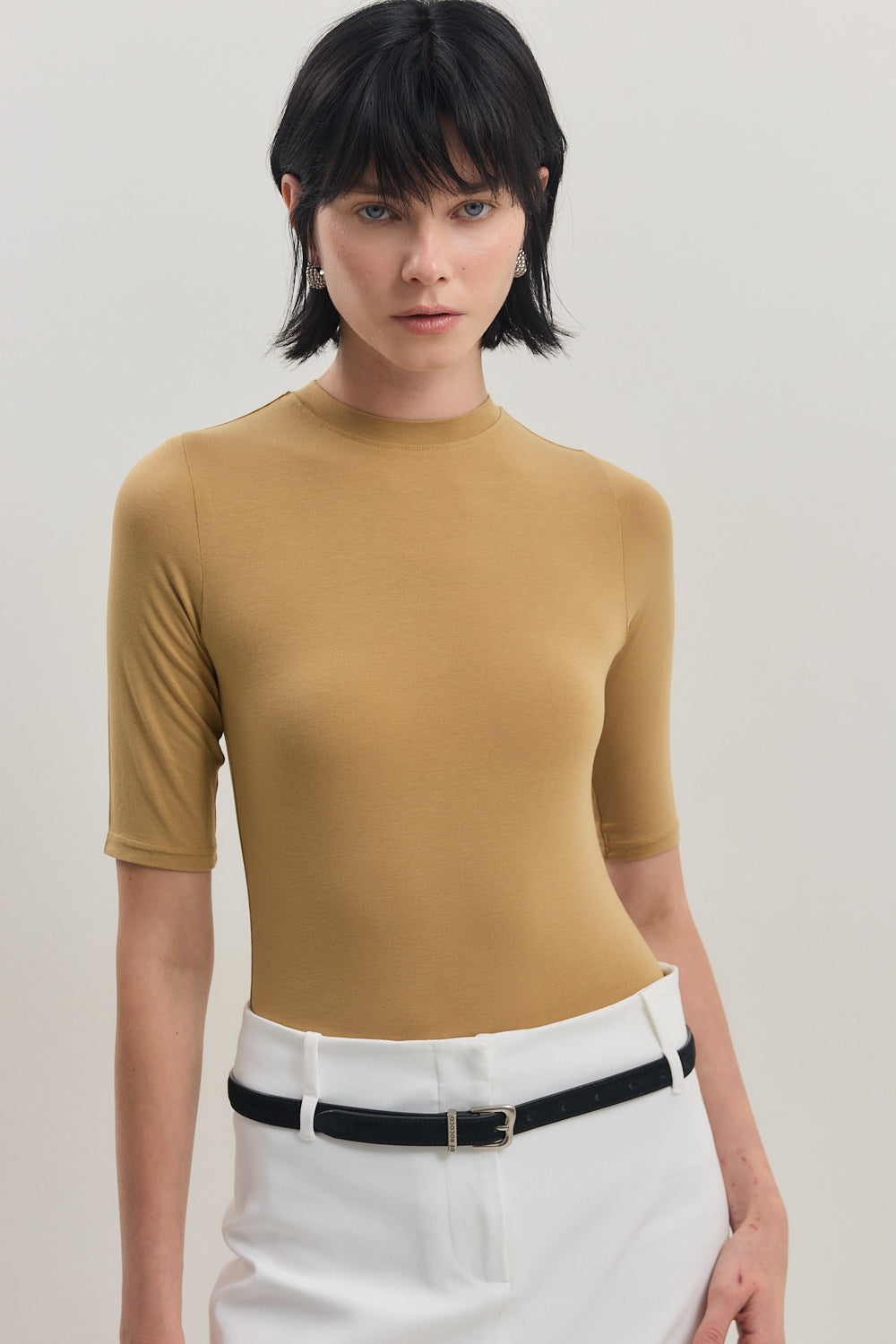 Mid Sleeve Modal Top