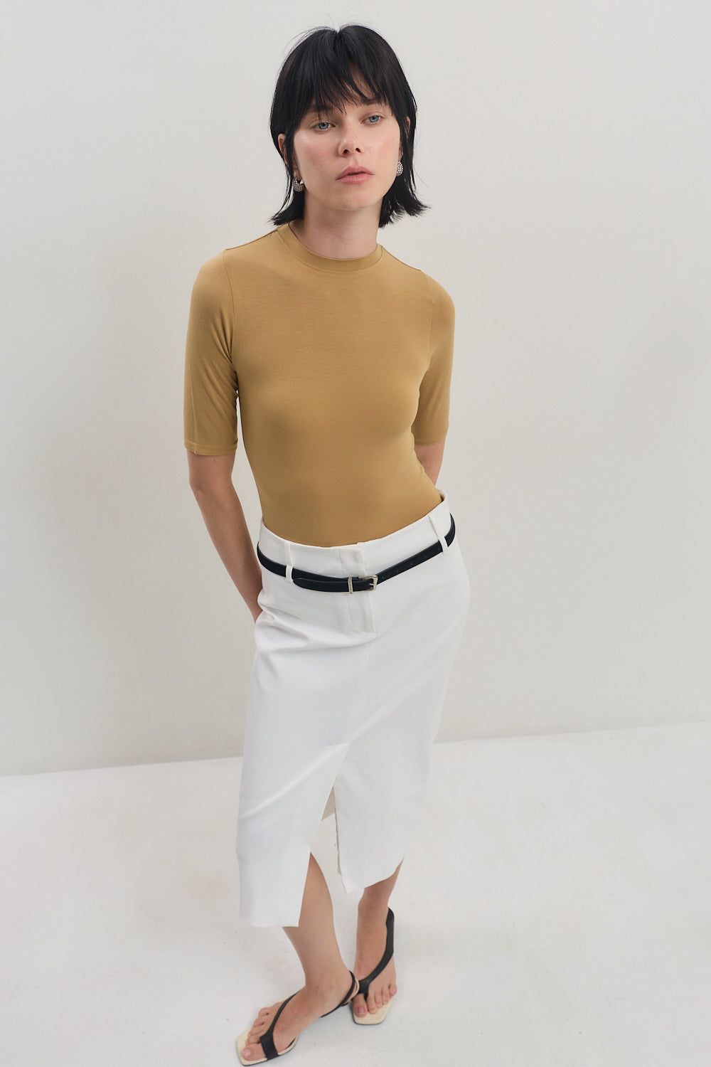 Mid Sleeve Modal Top