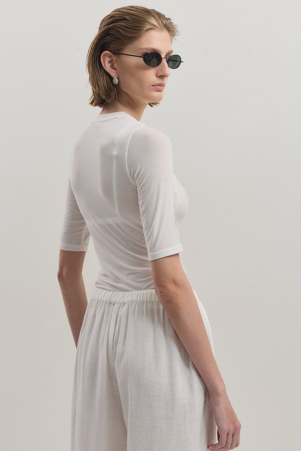 Mid Sleeve Modal Top